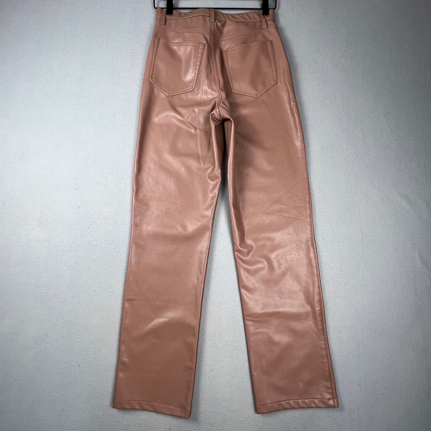 Abercrombie & Fitch Faux Leather Pants Womens 27/4 Pink 90s Straight High Rise