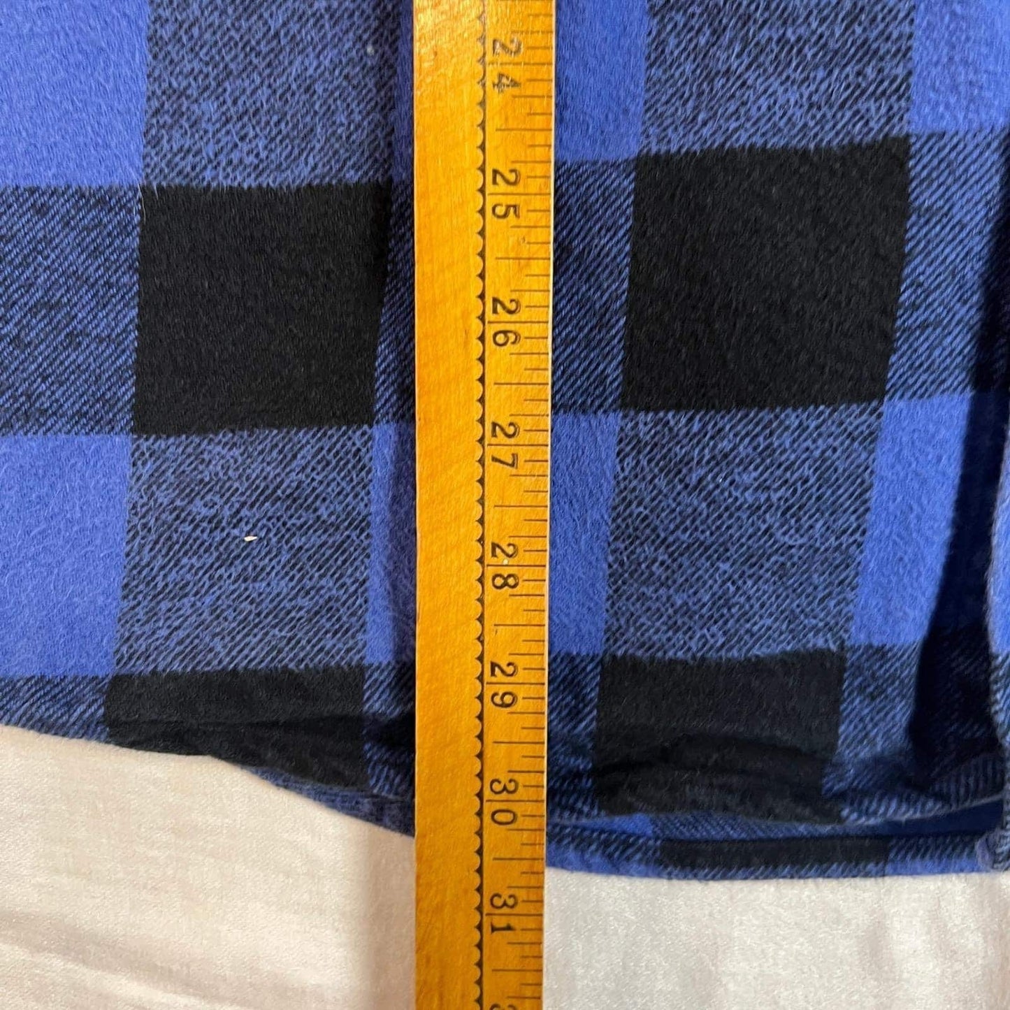 Field & Stream Shirt Men's XXL Flannel Plaid Long Sleeve Button Up Blue Black