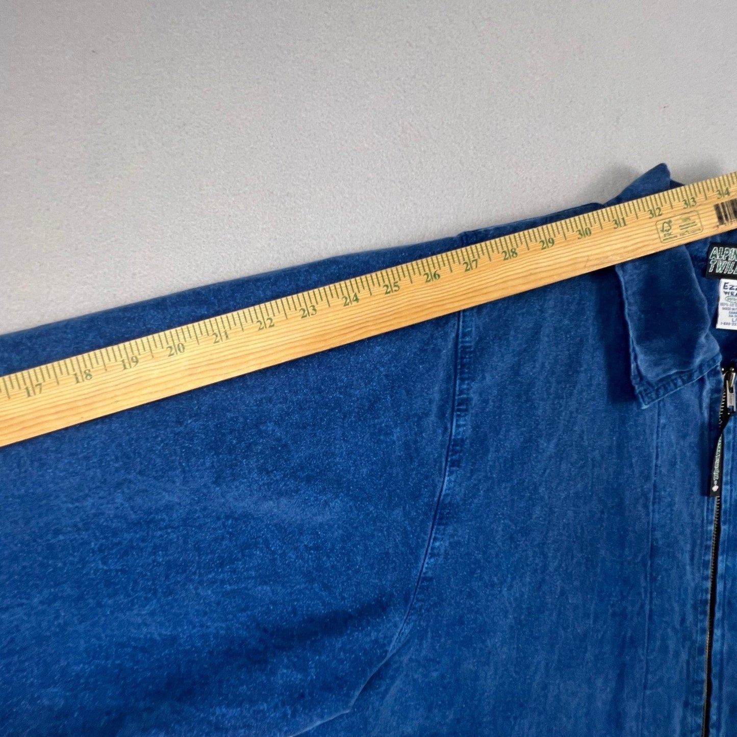 Vintage Ezze Wear Alpine Twill Jacket Large Blue Cotton Full Zip Workwear Coat