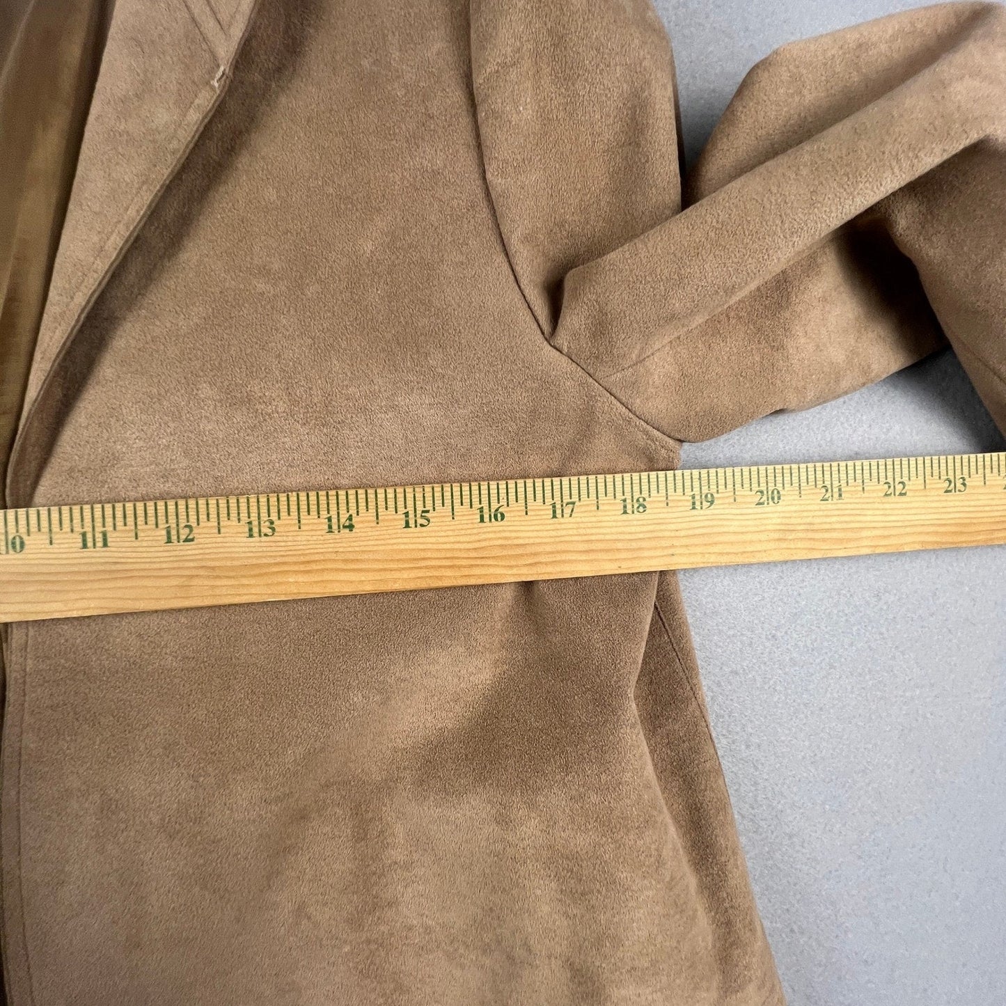 Vintage Ultrasuede Blazer Women Medium Tan Professional Baron Peters Luxury