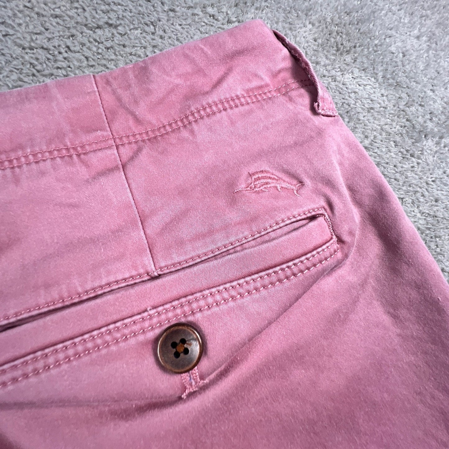 Tommy Bahama Boracay Shorts Mens 36 Pink Cotton Tencel Stretch Island Summer