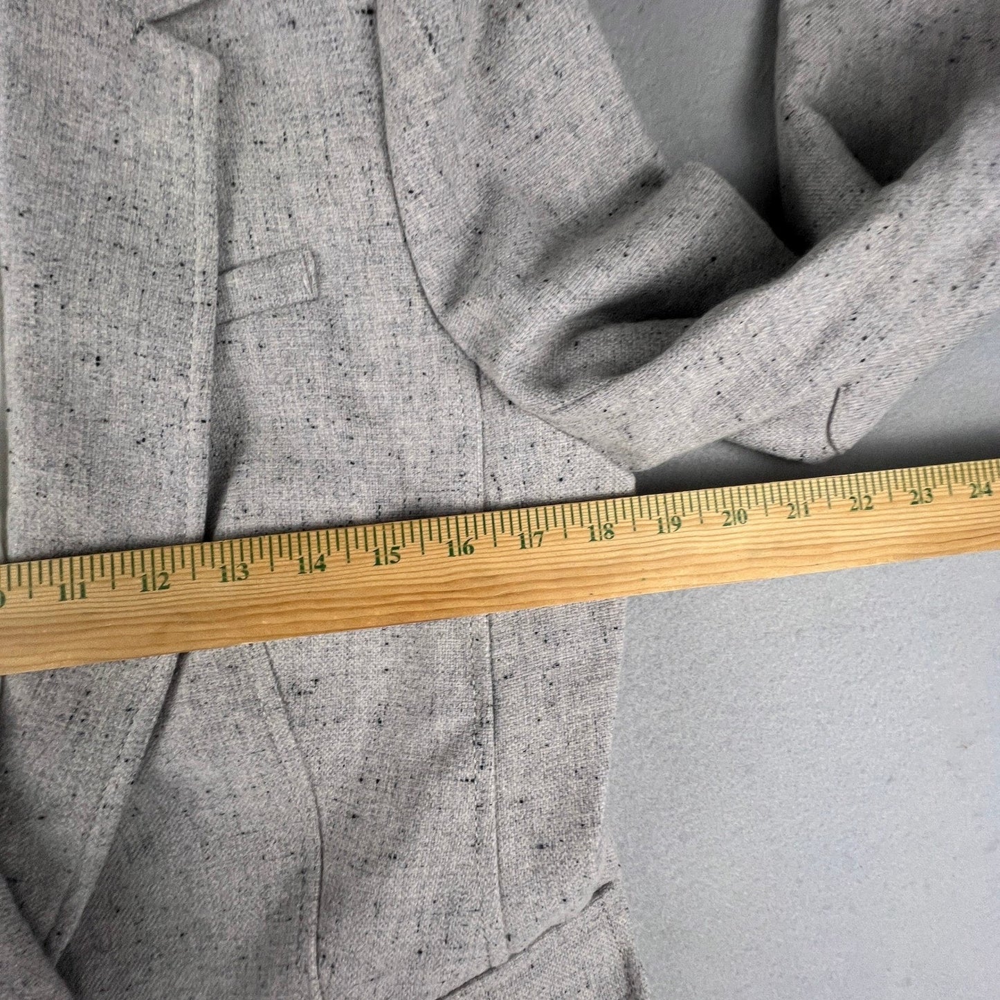 Banana Republic Hacking Jacket Womens 12 Gray Wool Blend Blazer Preppy
