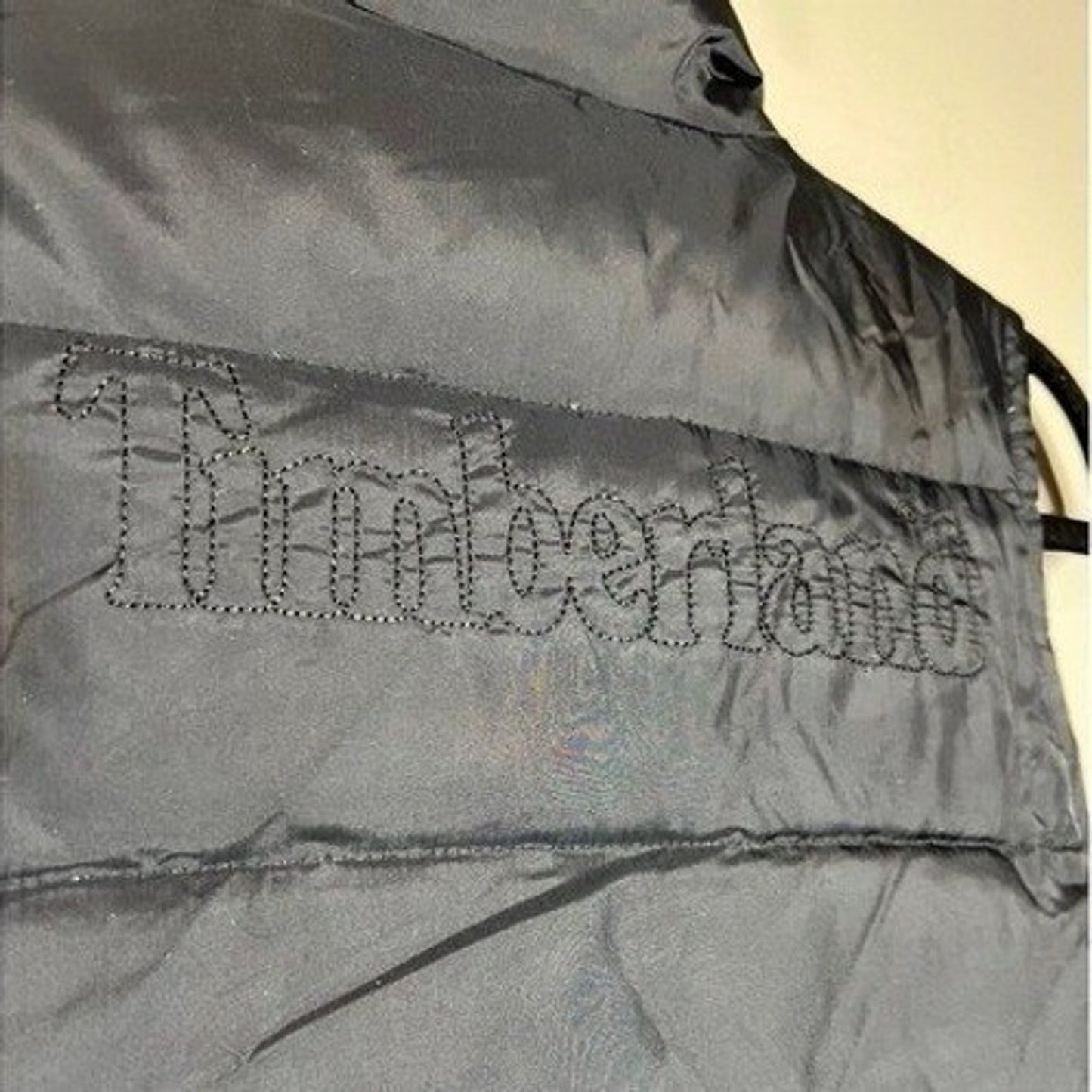 Timberland Vest Women's Large Black Quilted Puffer Streetwear Gorpcore Utility