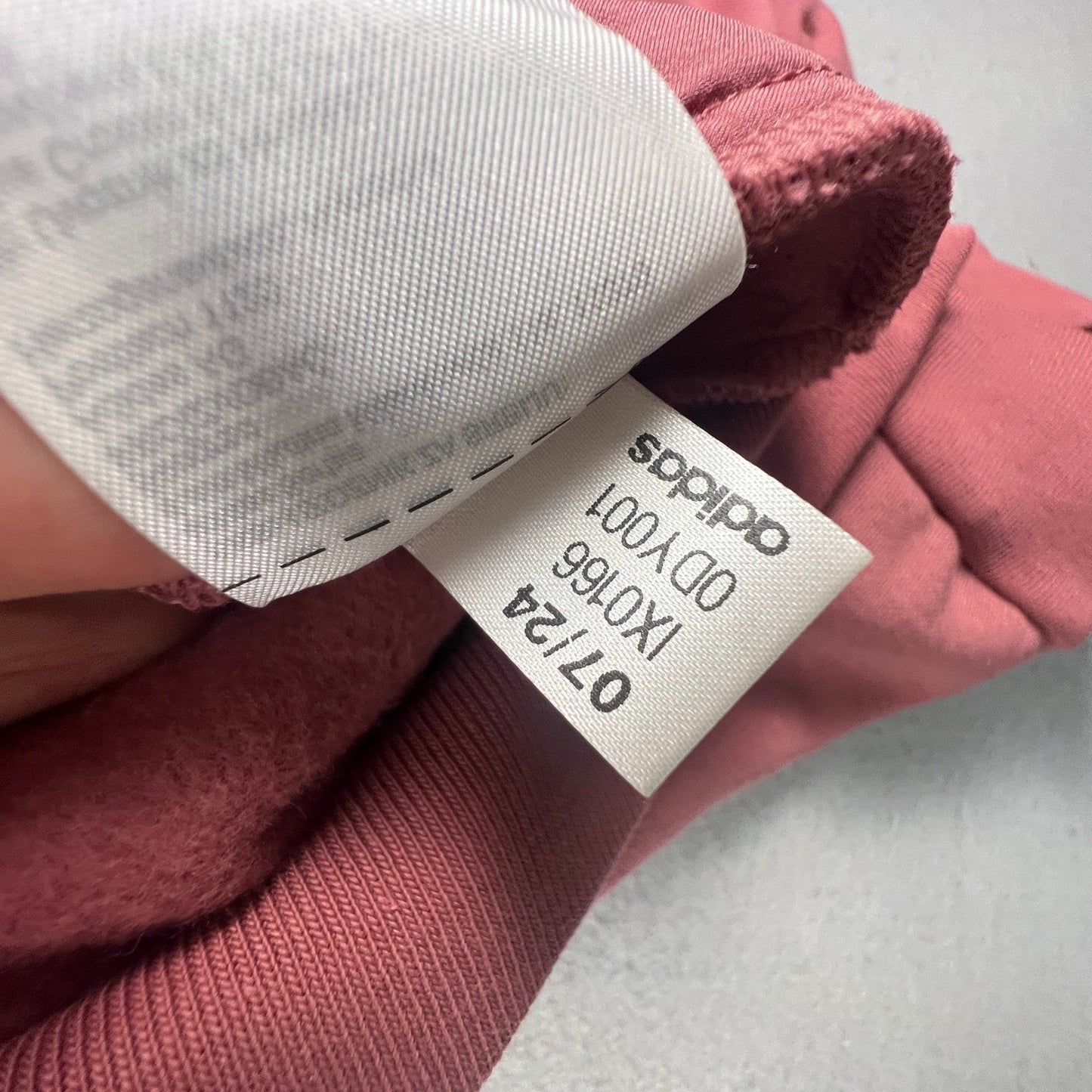 Adidas Full Zip Hoodie Mens Large Mauve Pink 3-Stripe Fleece Athletic IX0166