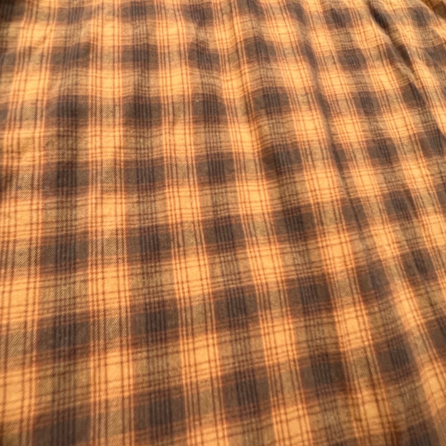 REI Co-op Flannel Shirt Mens Large Orange Brown Plaid Cotton Hiking Outdoor F20