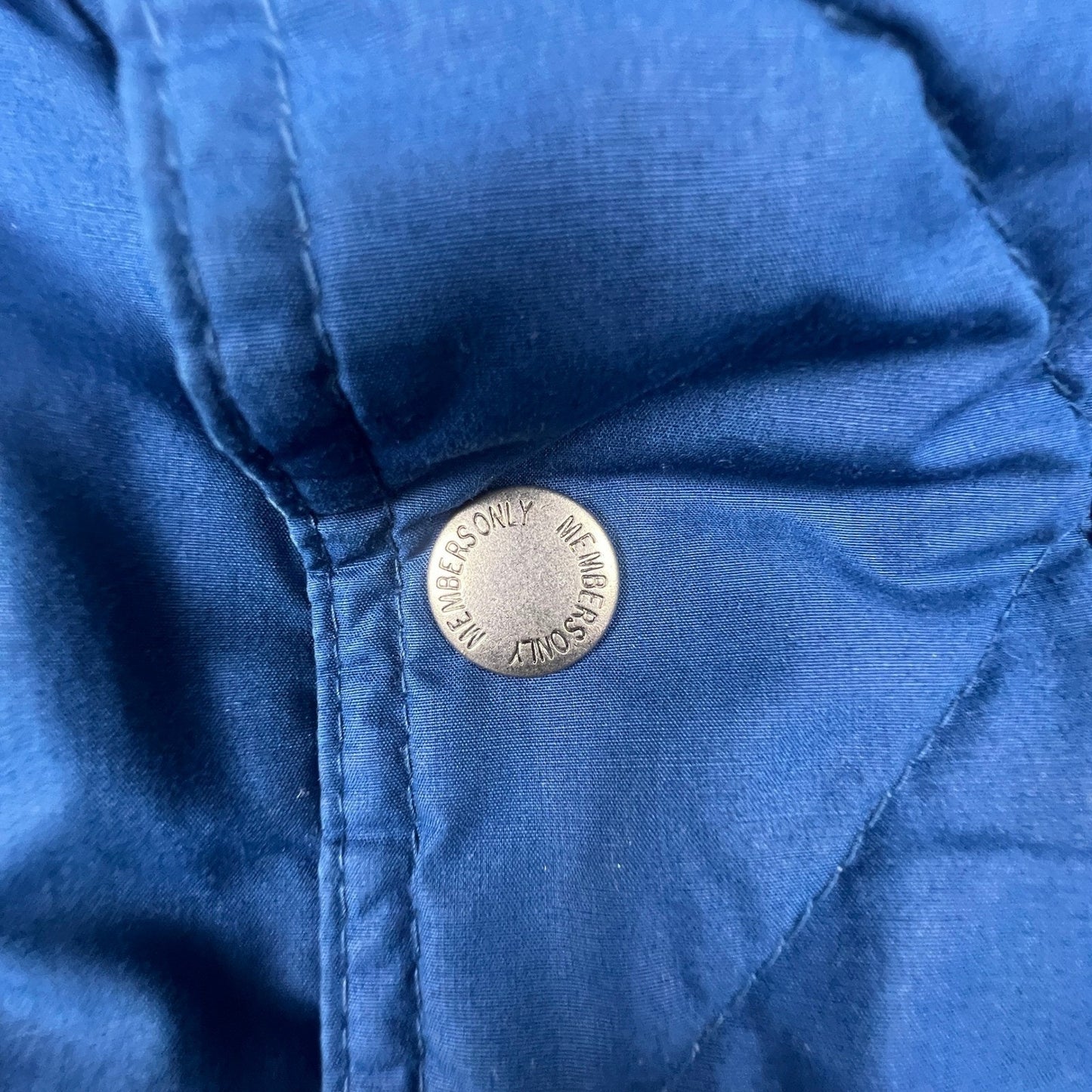 Members Only Down Puffer Jacket Mens XL Blue Vintage 80s Elbow Patches Ski Coat