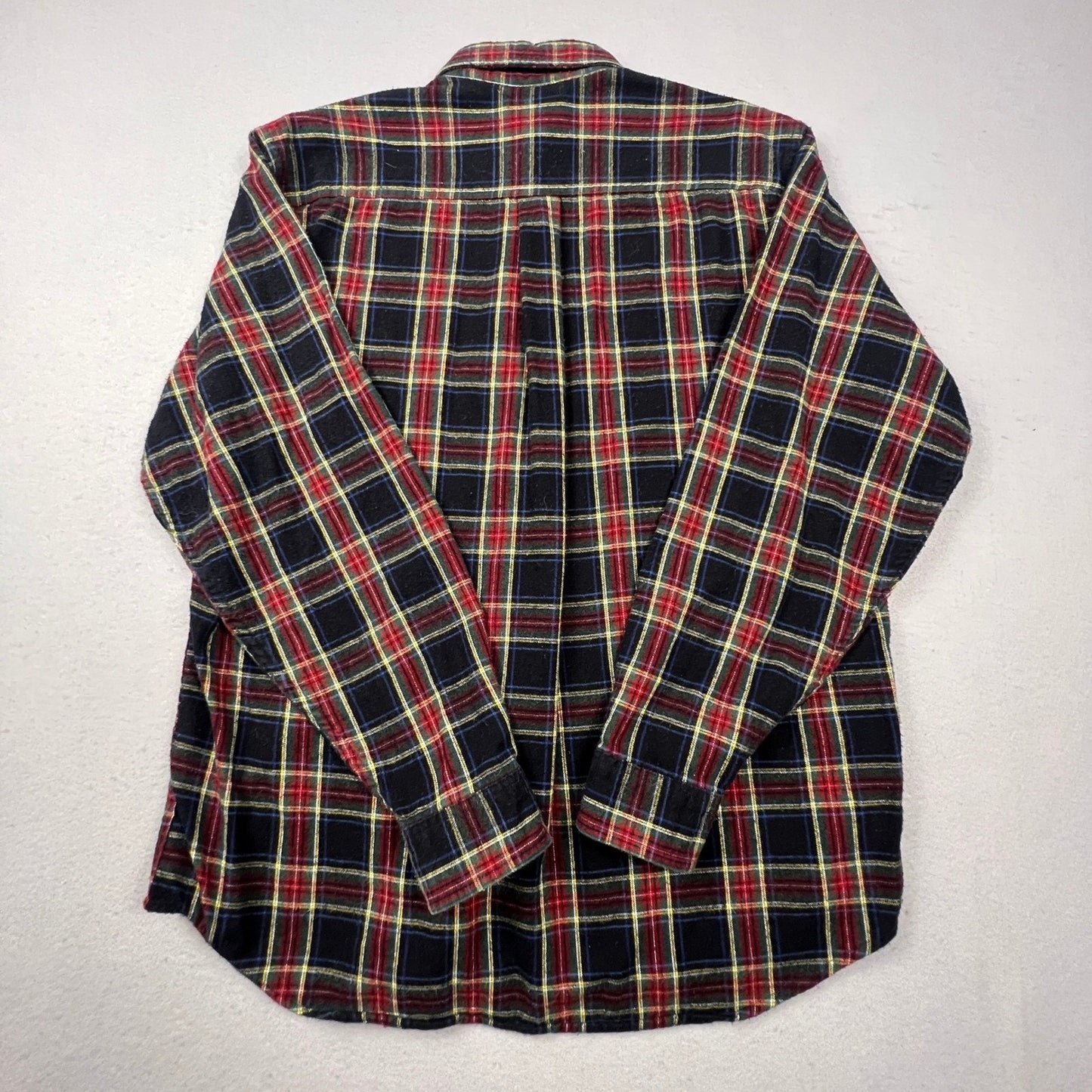VTG L.L. Bean Flannel Shirt Mens Medium Regular Plaid Cotton Outdoor Casual