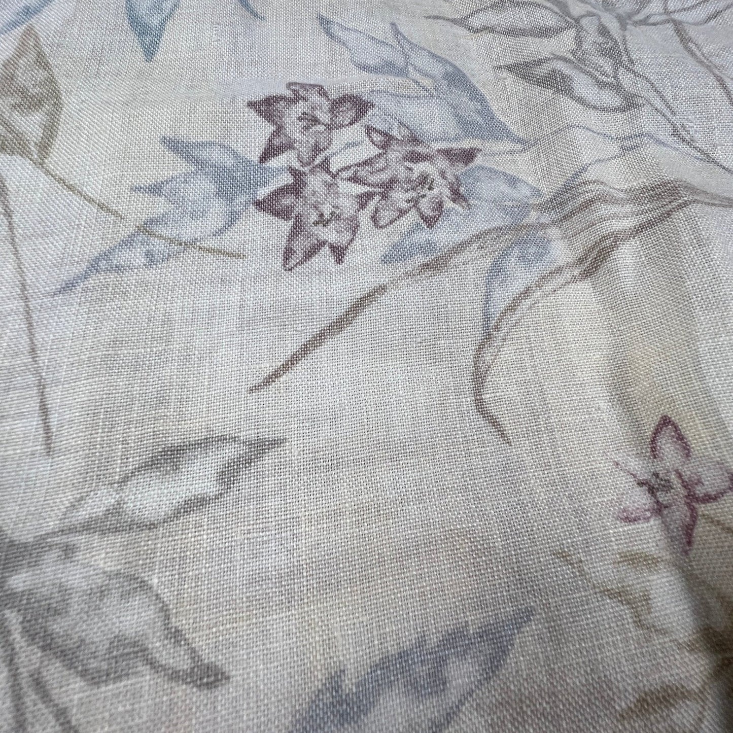 Liz Claiborne Lizsport Skirt Womens 8P Beige Floral Linen Button Front Midi Boho