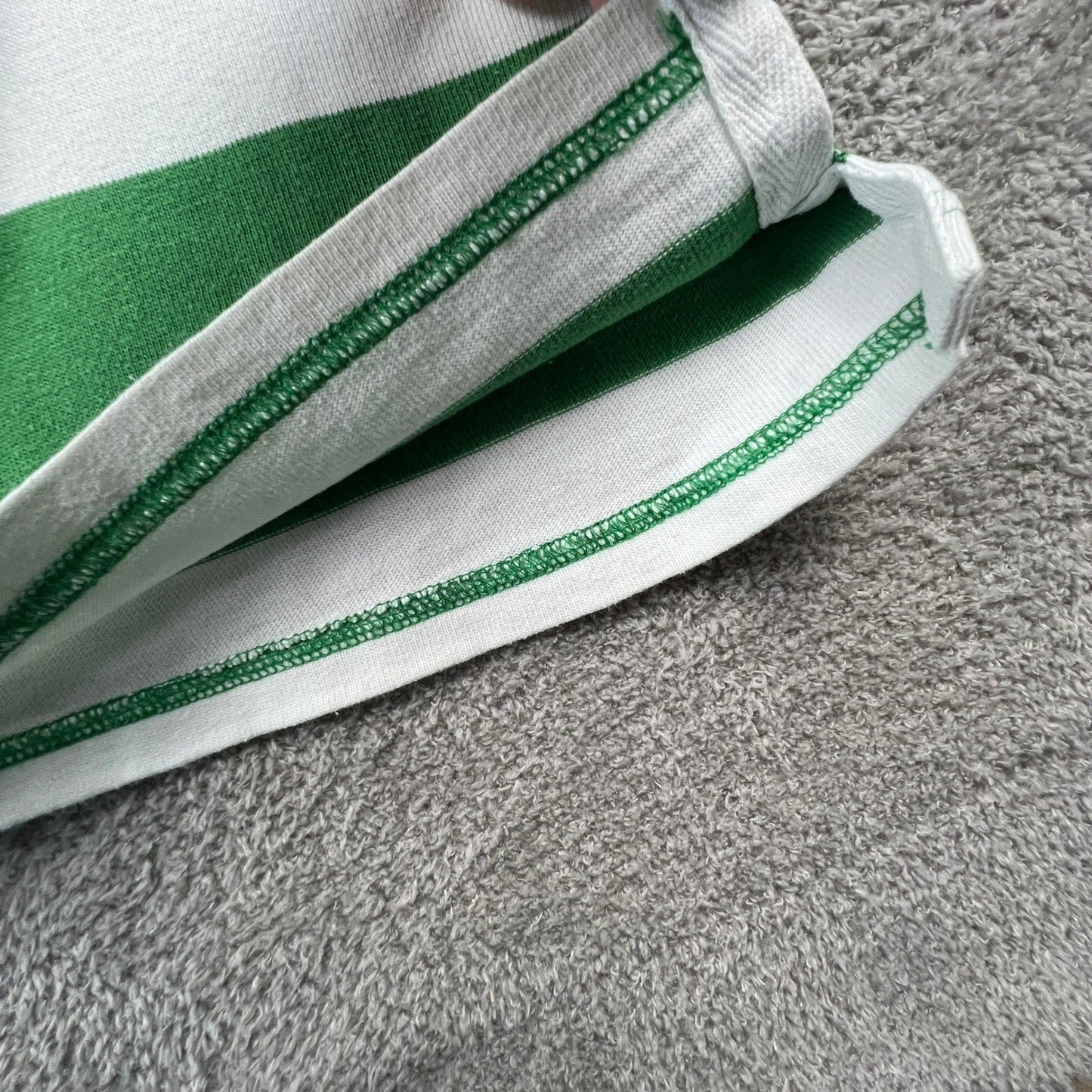 iets Frans Urban Outfitters Mens Polo Rugby Shirt Striped Green White LA Champs