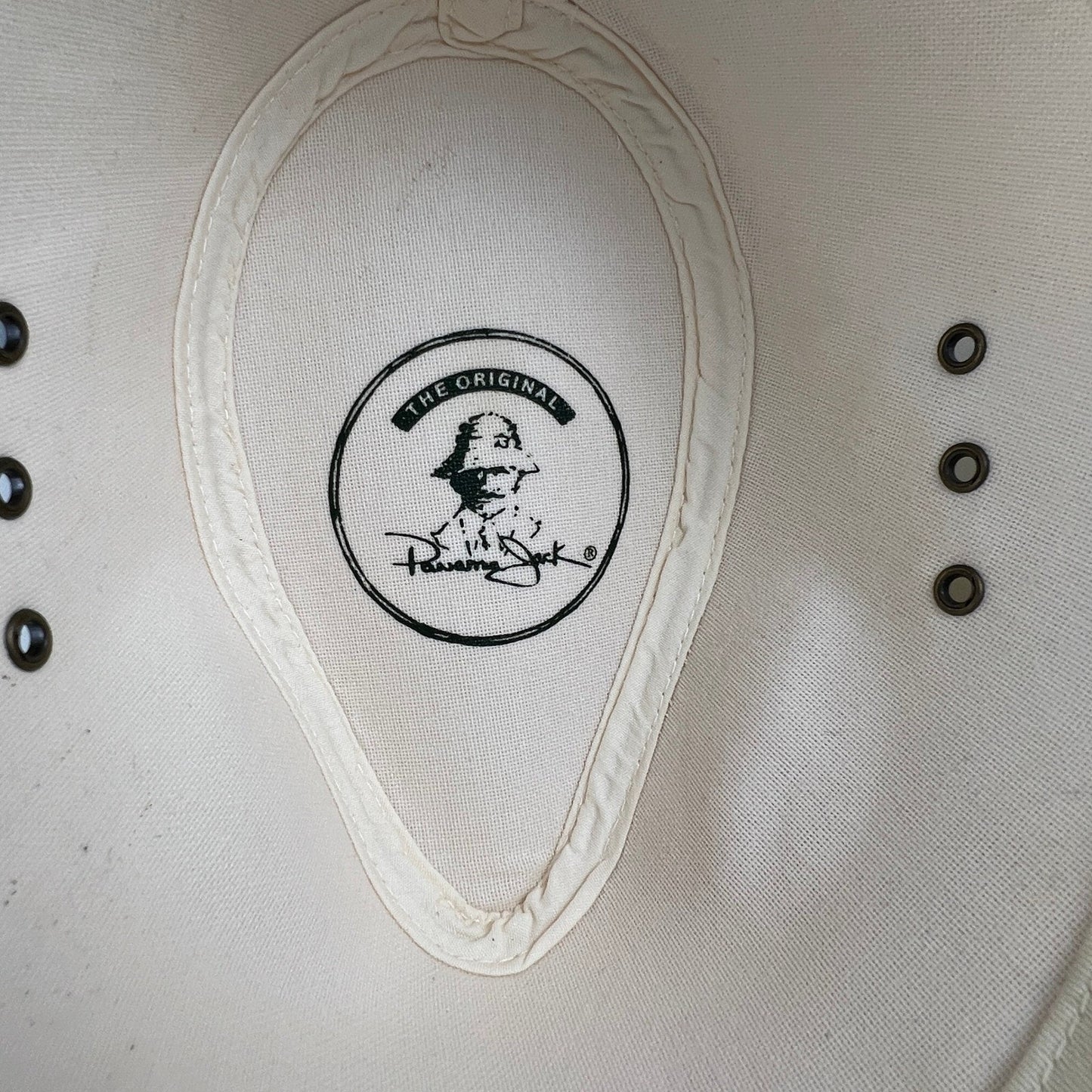 Panama Jack Safari Hat Mens Large Cream Cotton Canvas Outdoor Hiking Outback Sun