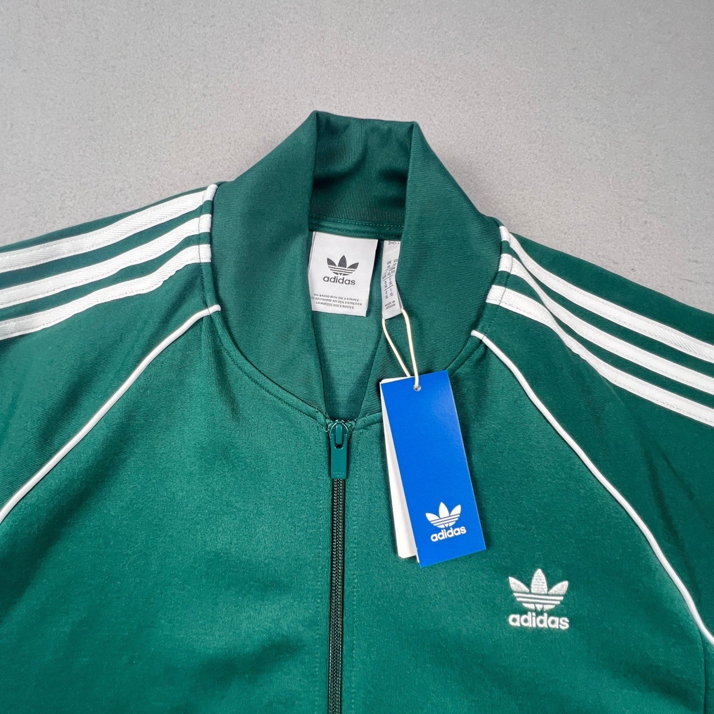 Adidas SST Track Top Mens XL Green 3-Stripe Full Zip Jacket IR9863 Originals