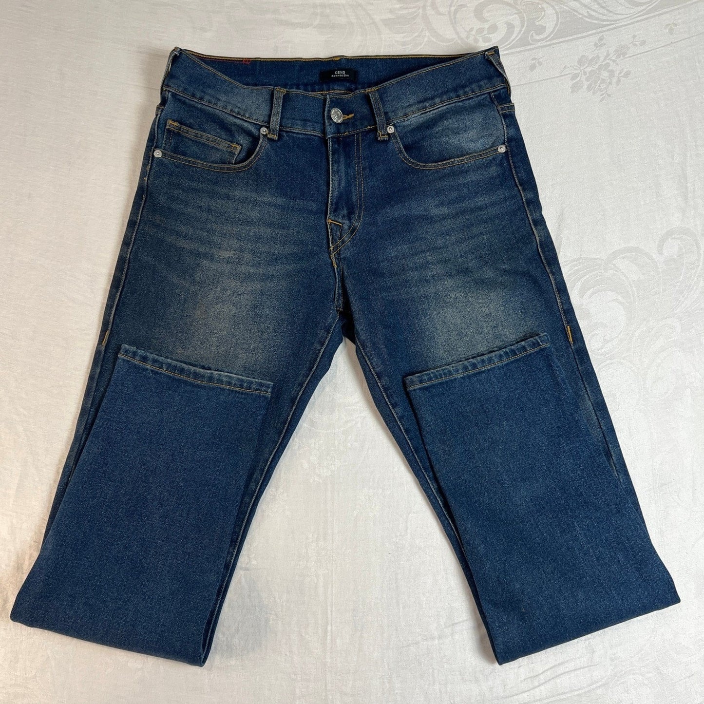 True Religion Geno Jeans Mens 32W Relaxed Slim Blue Wash Denim Y2K Punk