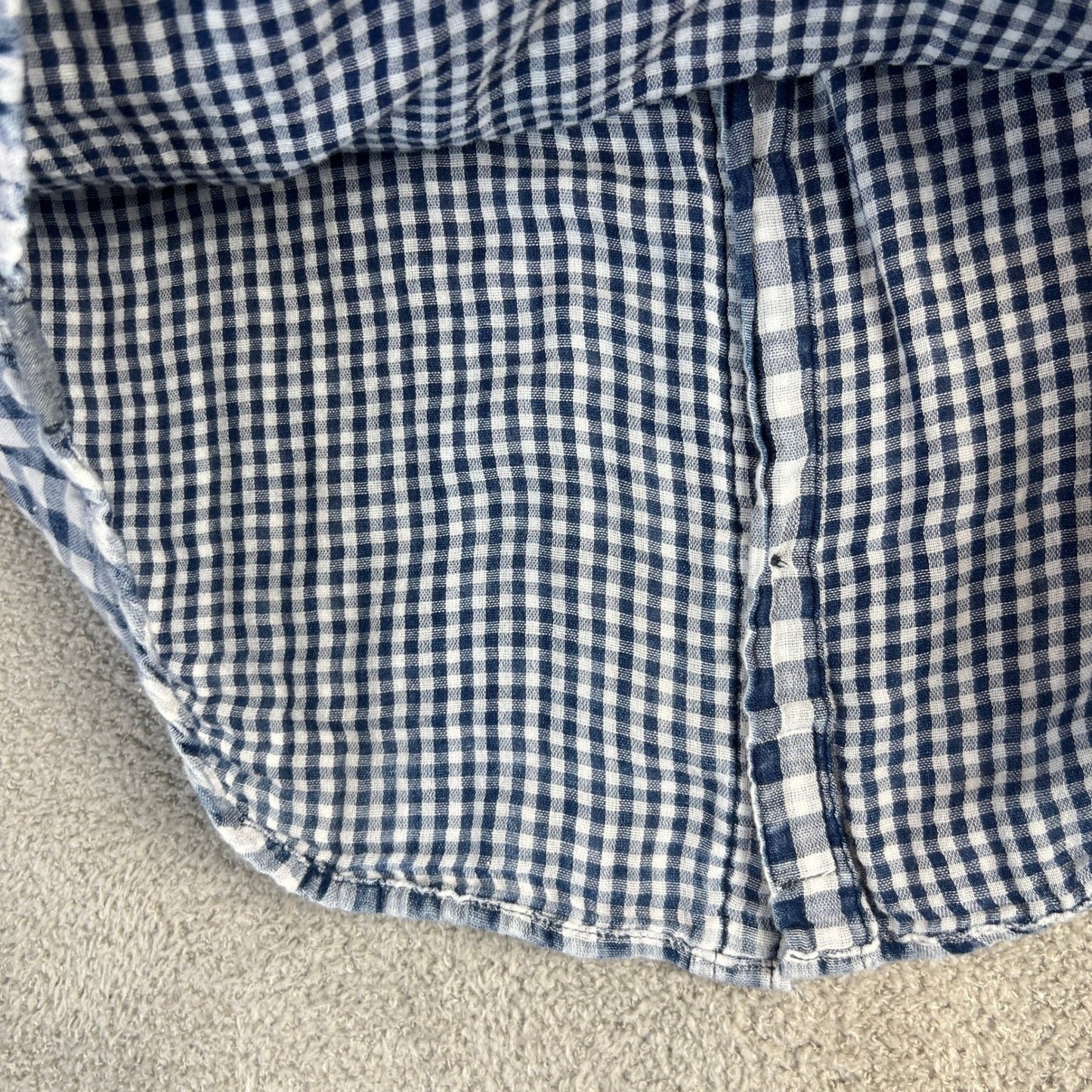 Flag & Anthem Button Down Shirt Men's Medium Gingham Check Long Sleeve