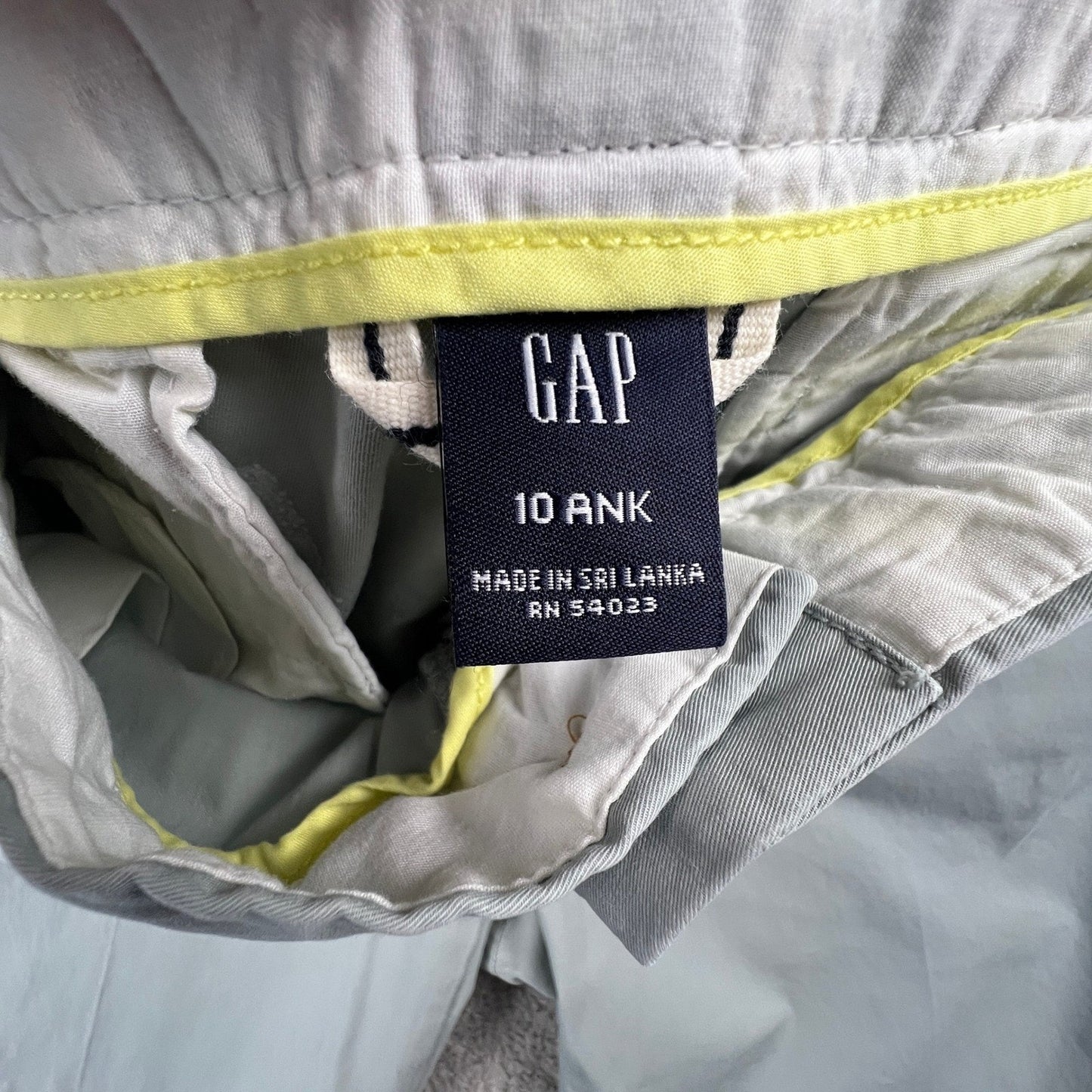 GAP Wide Leg Chino Pants Womens 10 Grey Wood Button Casual Career Trousers