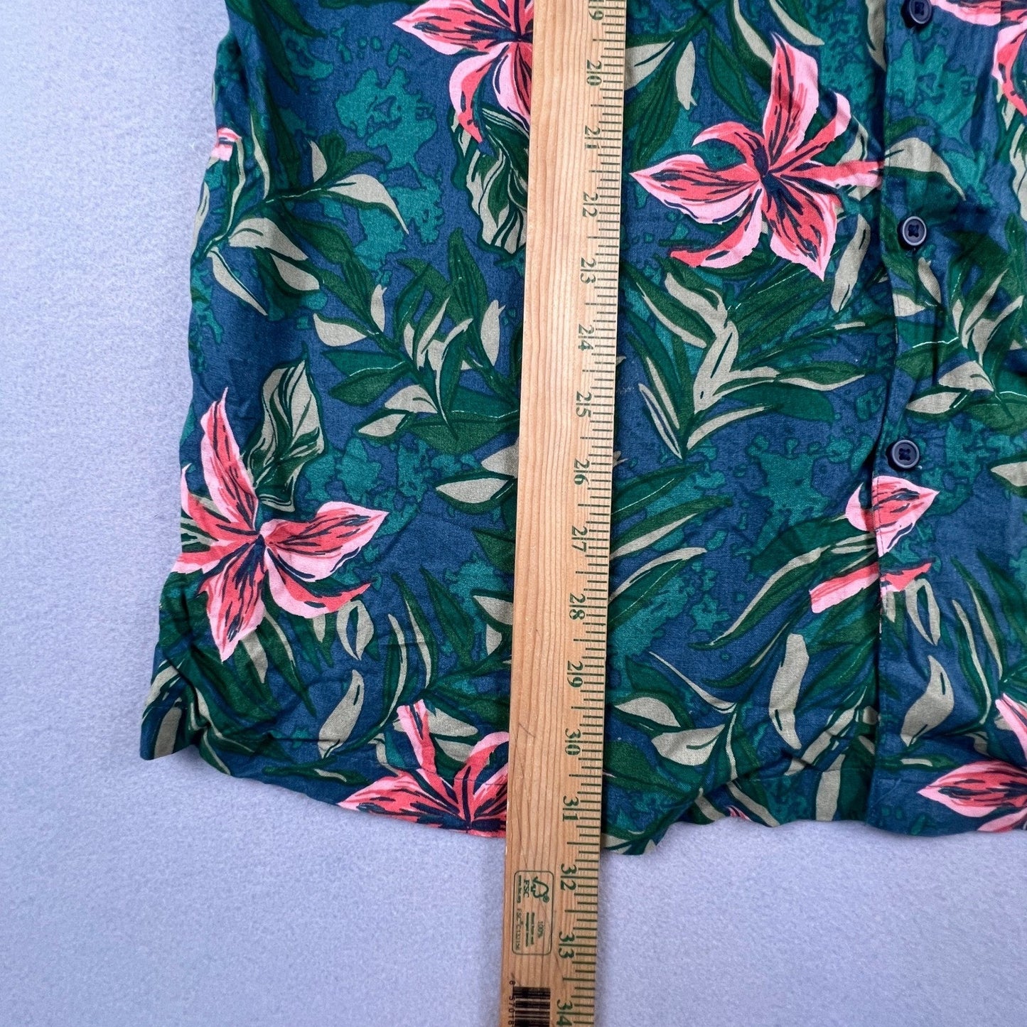 Hawaiian Button Up Shirt Mens XL Floral Tropical Summer Camp Aloha Vacation