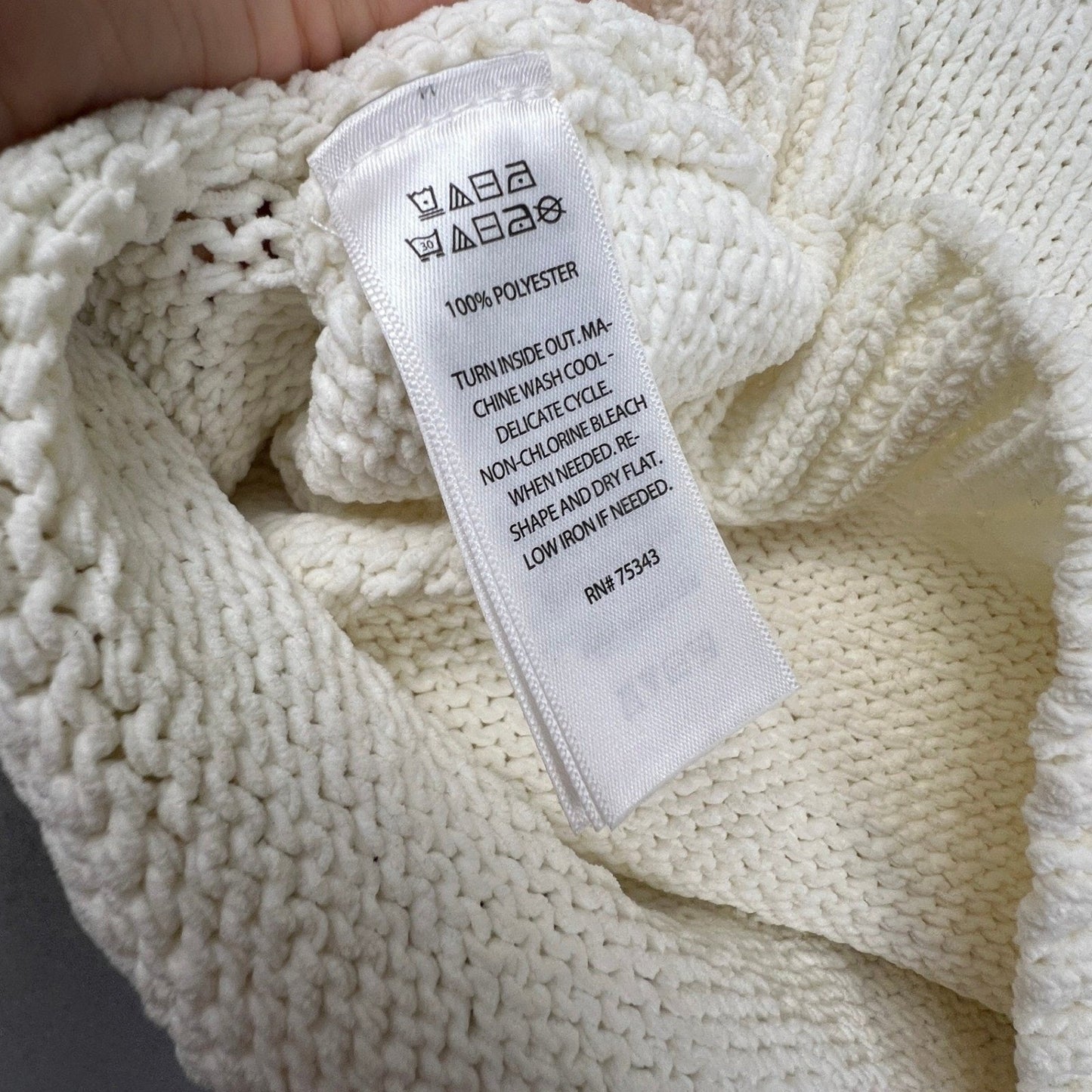Joie Knit Sweater Size M 3D Crochet Flowers Short Puff Sleeves Pullover Boxy