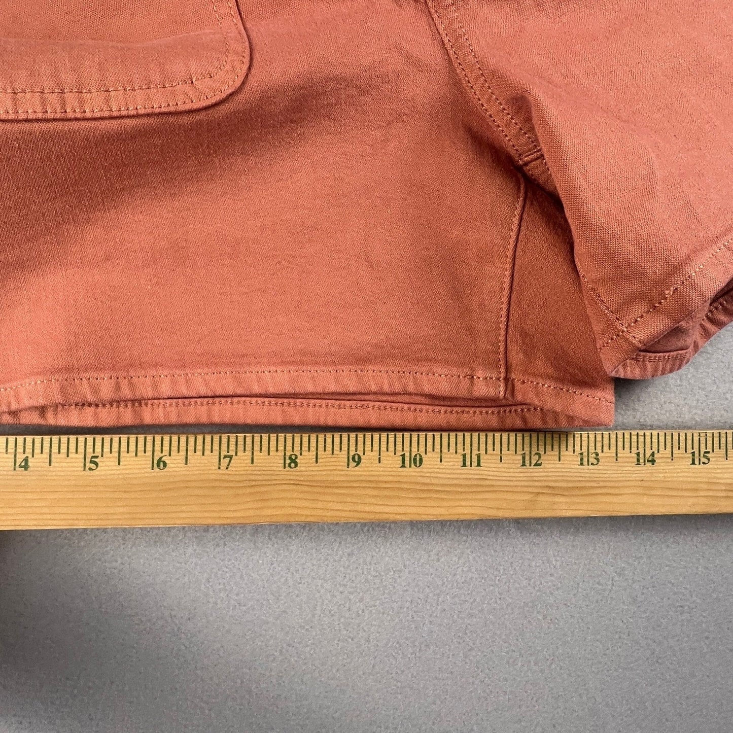 Madewell Patch Pocket Shorts Womens 30 Orange High Rise Utility Summer Casual
