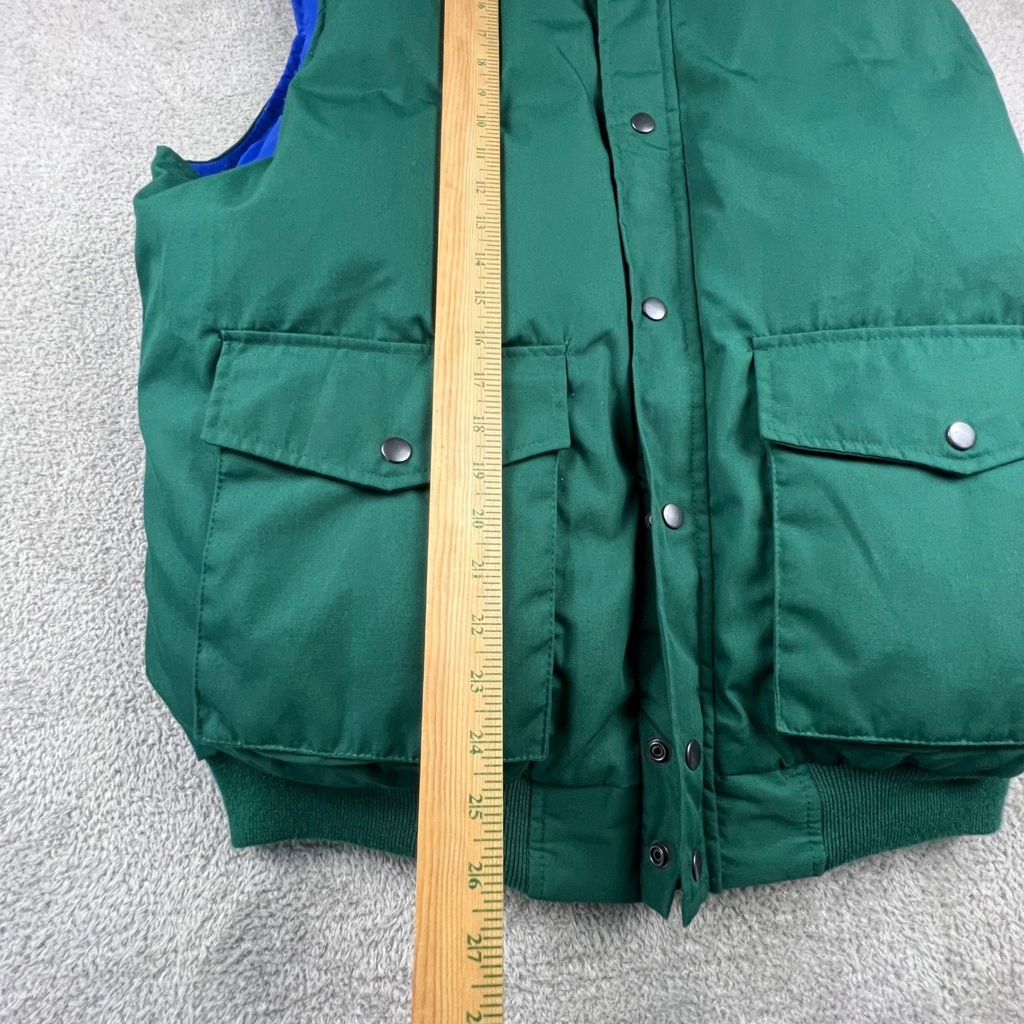 Outdoor Exchange Reversible Puffer Vest Mens XL Green Blue Down Gorpcore Hiking