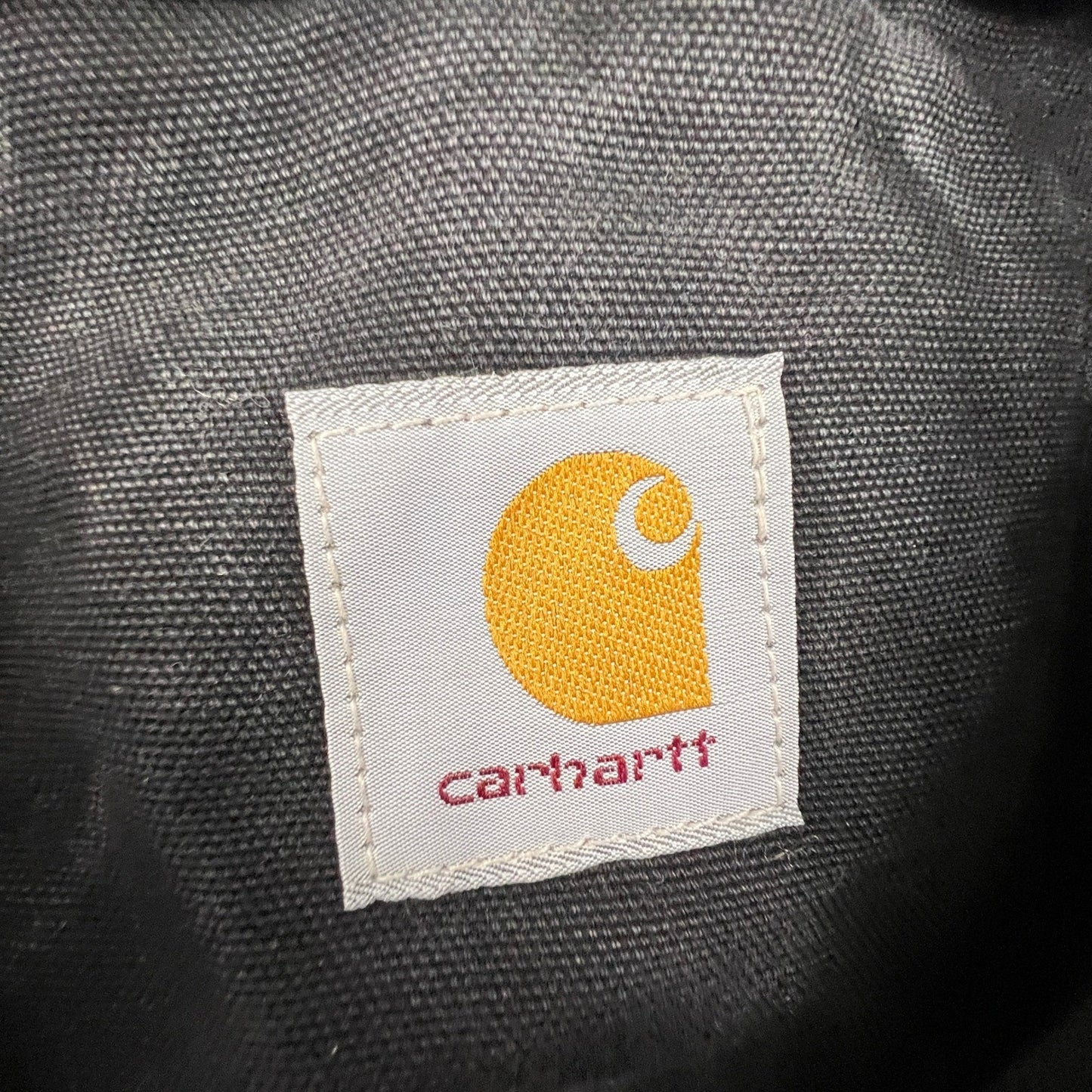 VTG Carhartt Black Arctic Quilt Lined Traditional Duck Canvas Coat Hood C26 BLK