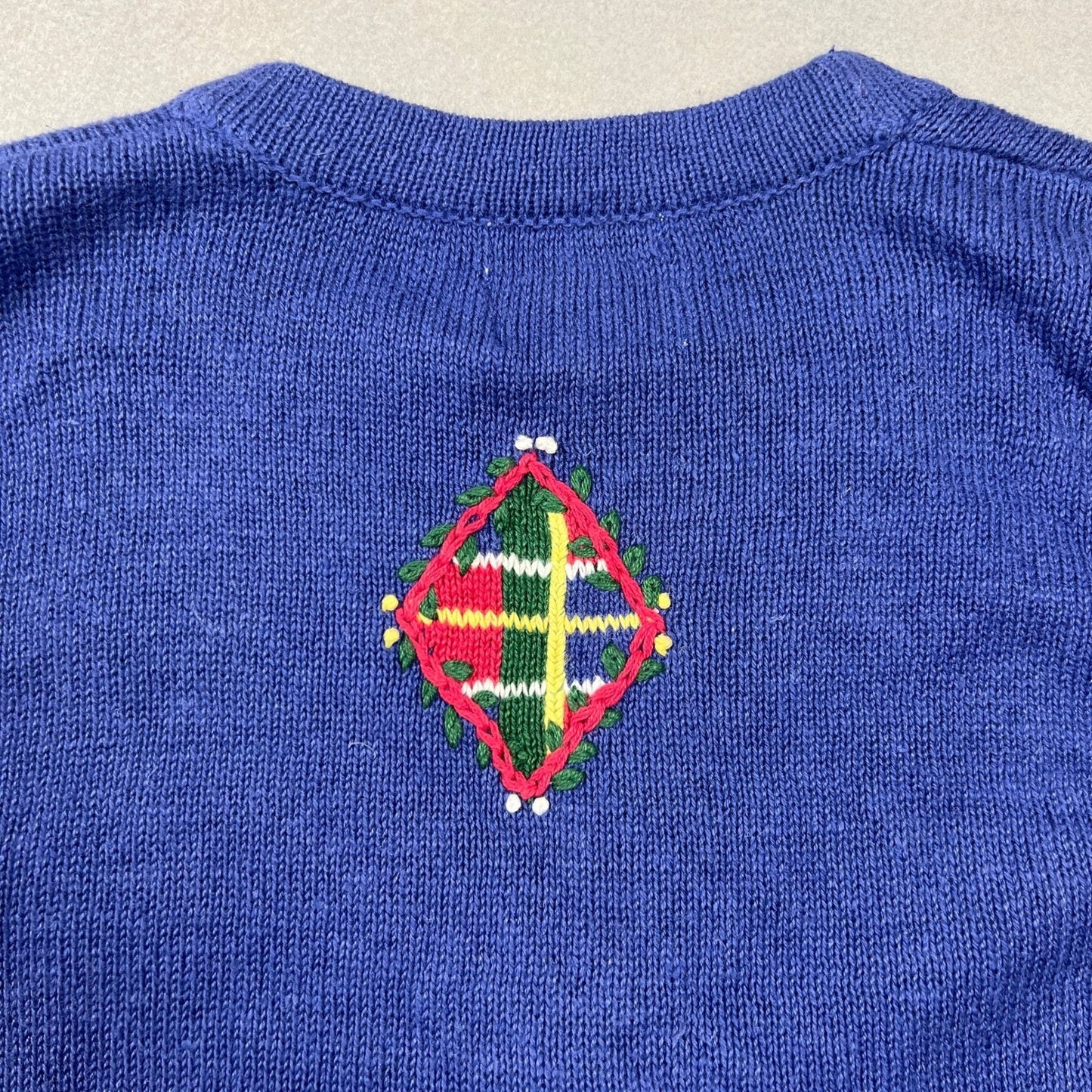 VTG 90s Christopher & Banks Sweater Vest S Embroidered Grandmacore Floral Knit