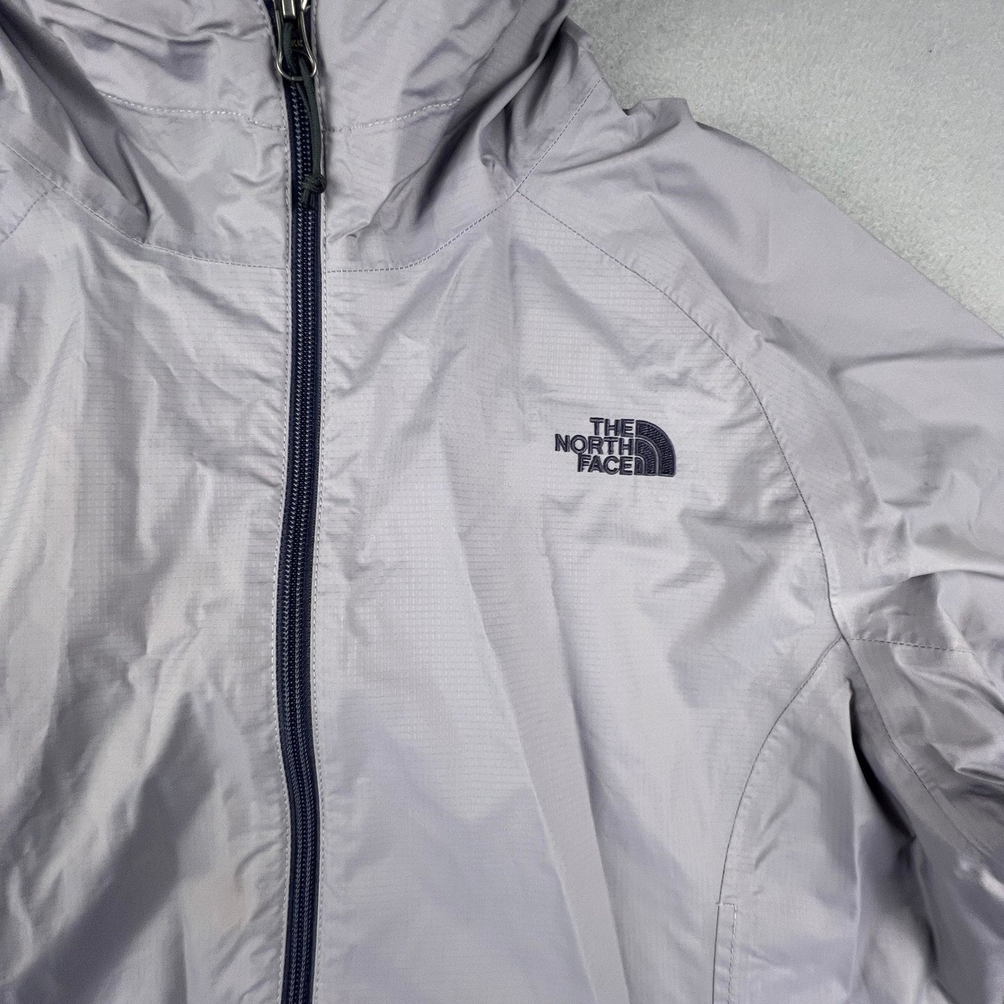 The North Face HyVent Rain Jacket Womens L Hooded Ripstop Windbreaker Hike