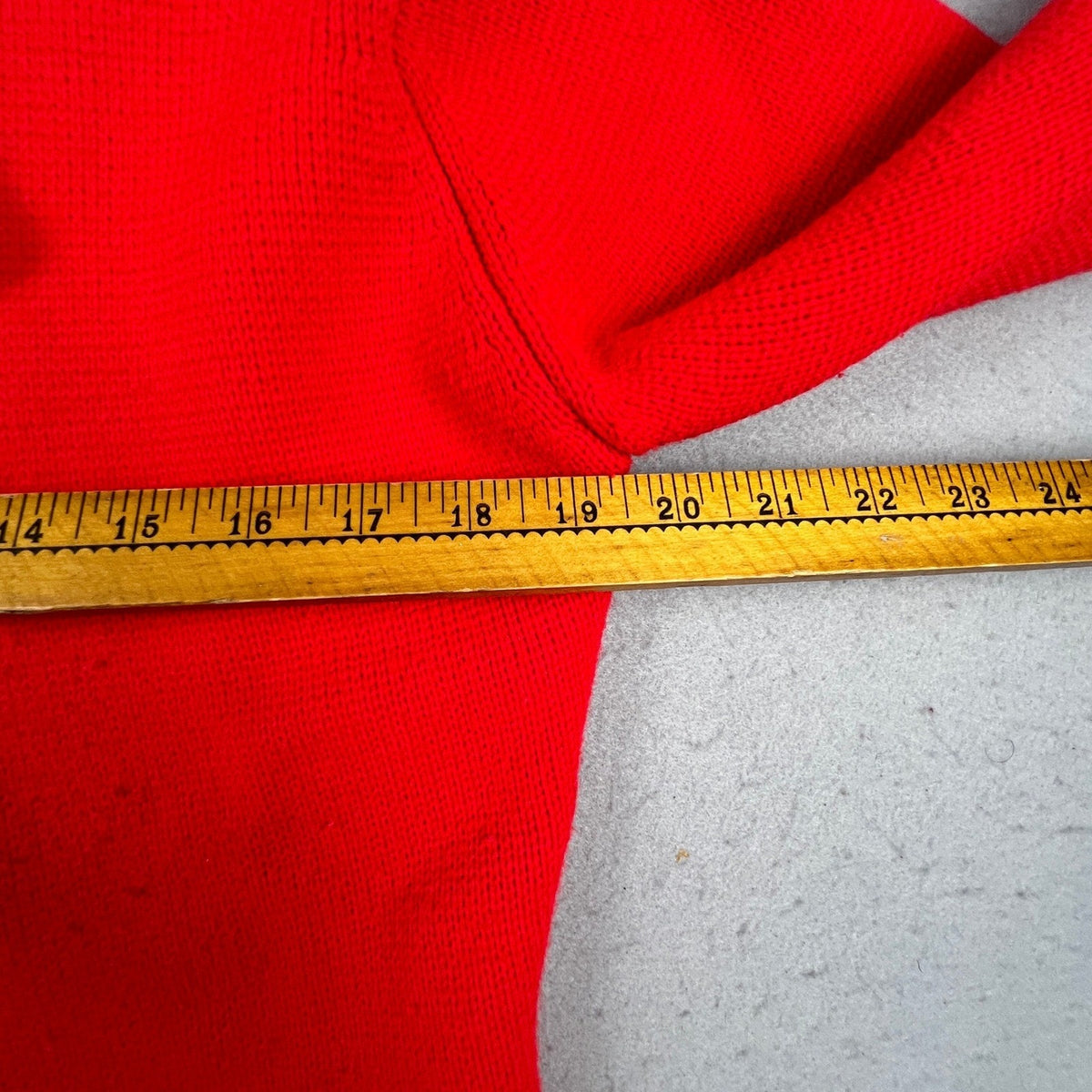 Hand Loomed Knit Blazer Women M Red Vintage Full Fashioned Acrylic Cardigan Coat