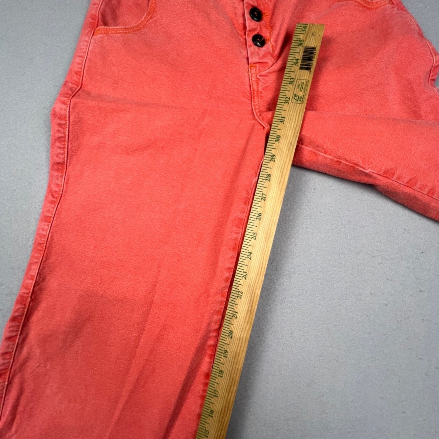 Pilcro Pants Women 27 Coral Wide Leg Button Fly Lace Up Back Boho Anthropologie