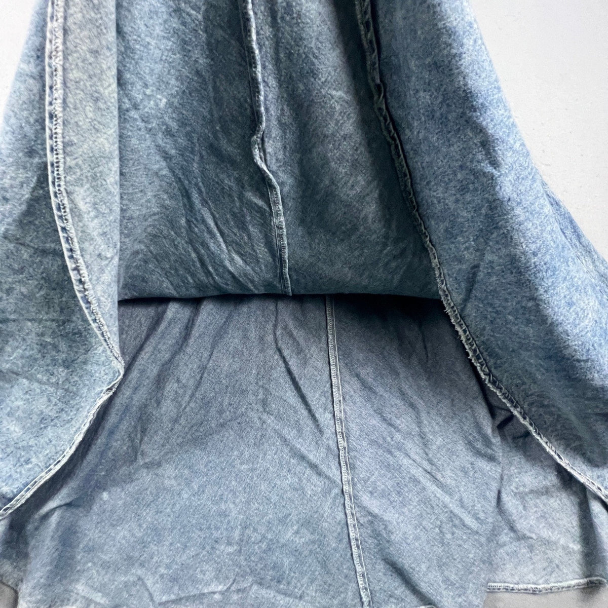 Ransom Denim Dress Women M Blue Acid Wash Button Front Midi 90s Vintage USA