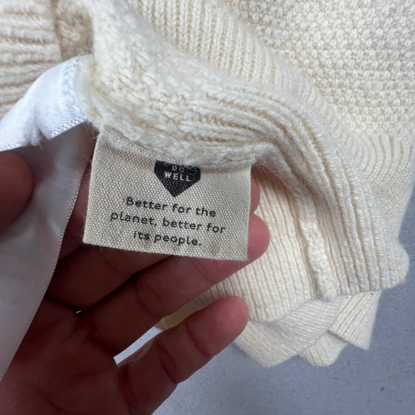 Madewell Sweater Womens Medium Cream Puff Sleeve Bobble Knit Merino Blend Boho