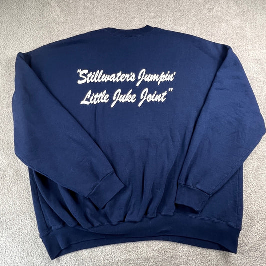 Vintage 90s Russell Athletic Eskimo Joes Sweatshirt Mens 4X Navy Stillwater USA