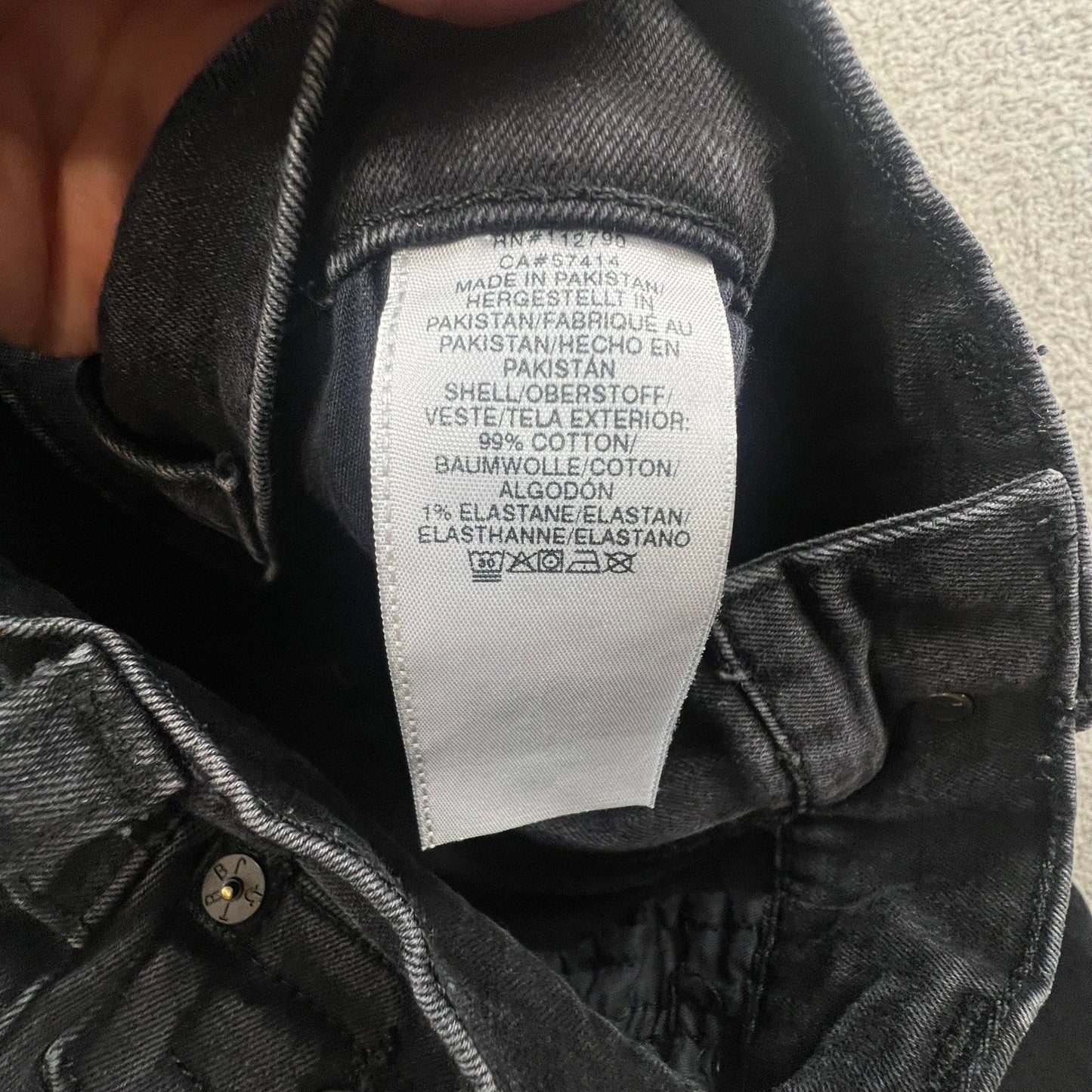 True Religion Skinny Jeans Mens Size 33 Rocco Flap Faded Black