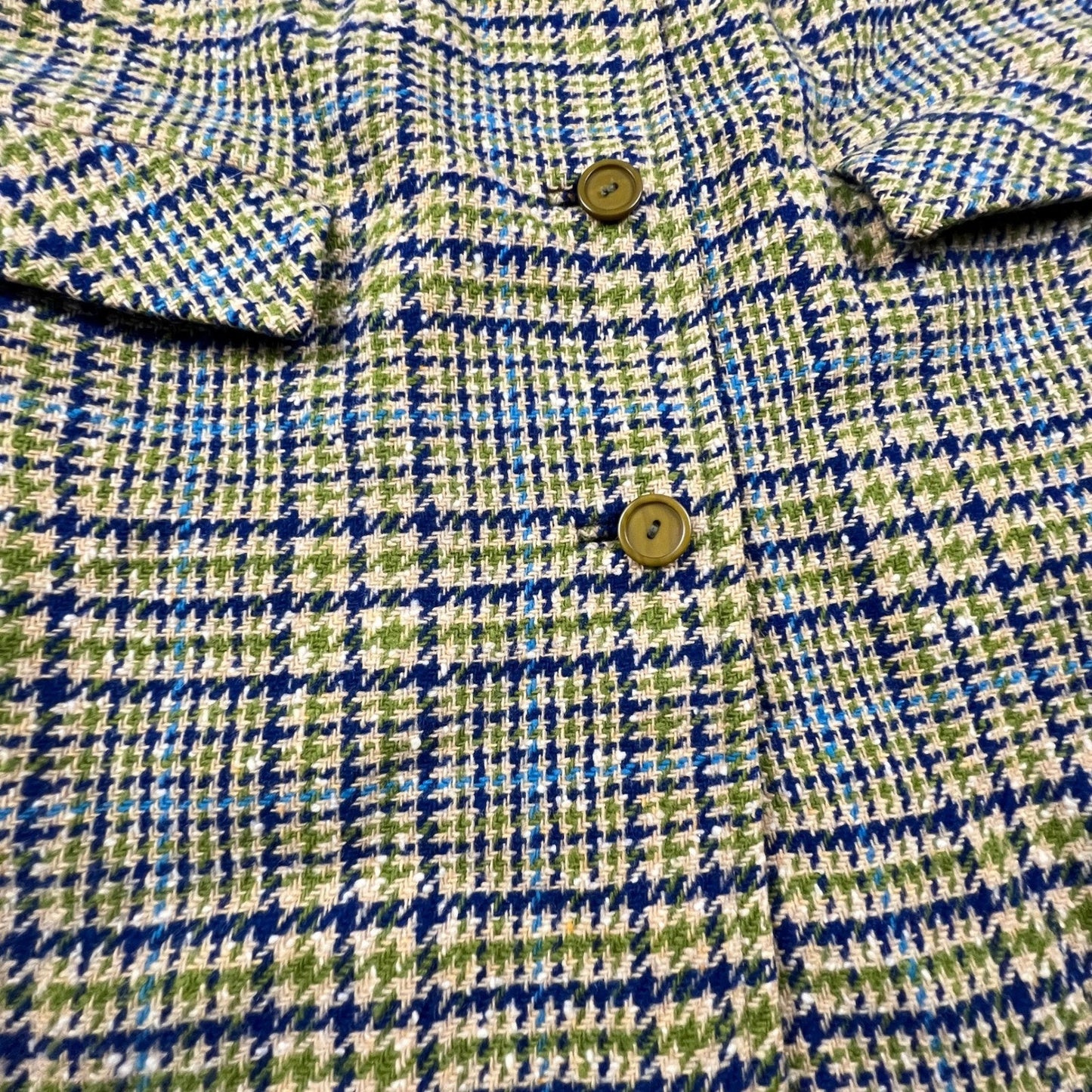 Pendleton Wool Overcoat Womens L Multi Houndstooth Vintage Long Trench Coat