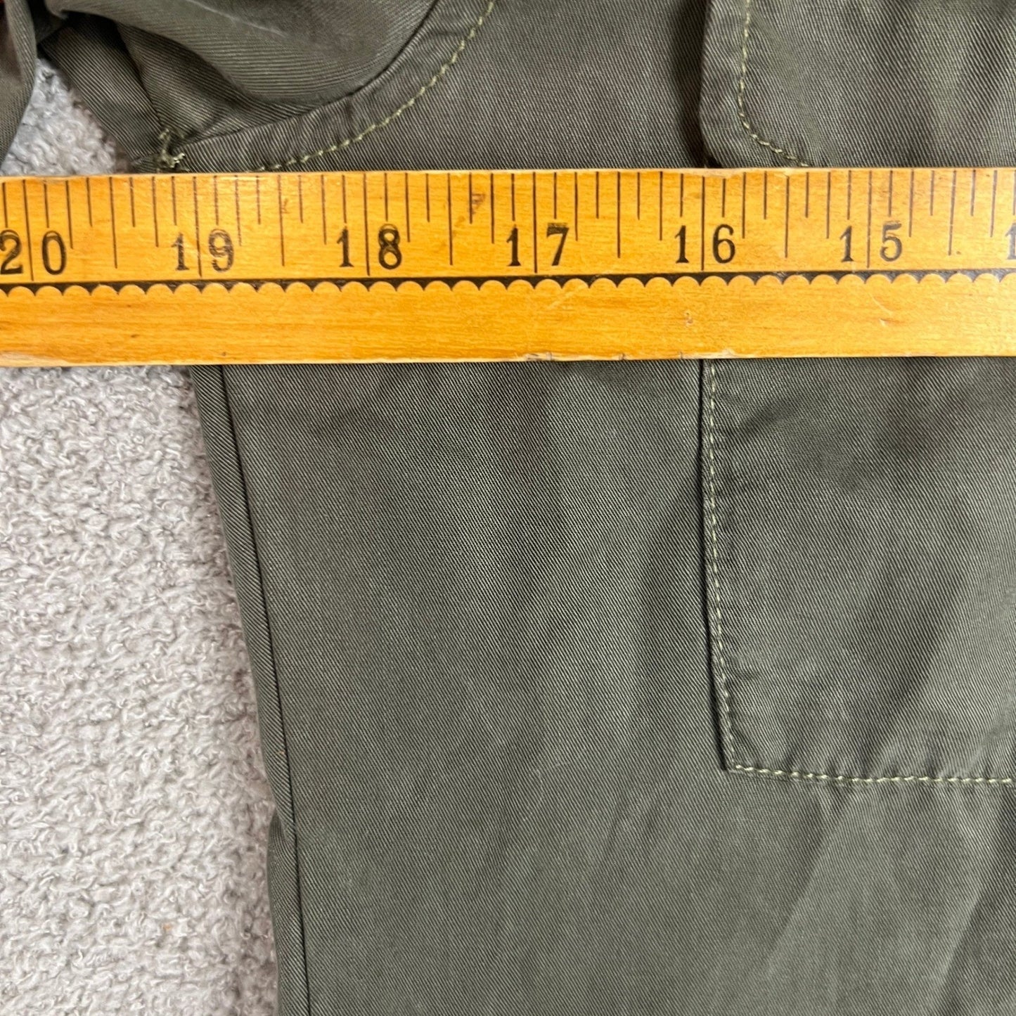 Sanctuary Jacket Women's Small Olive Green Button Front Frayed Utility Jacket