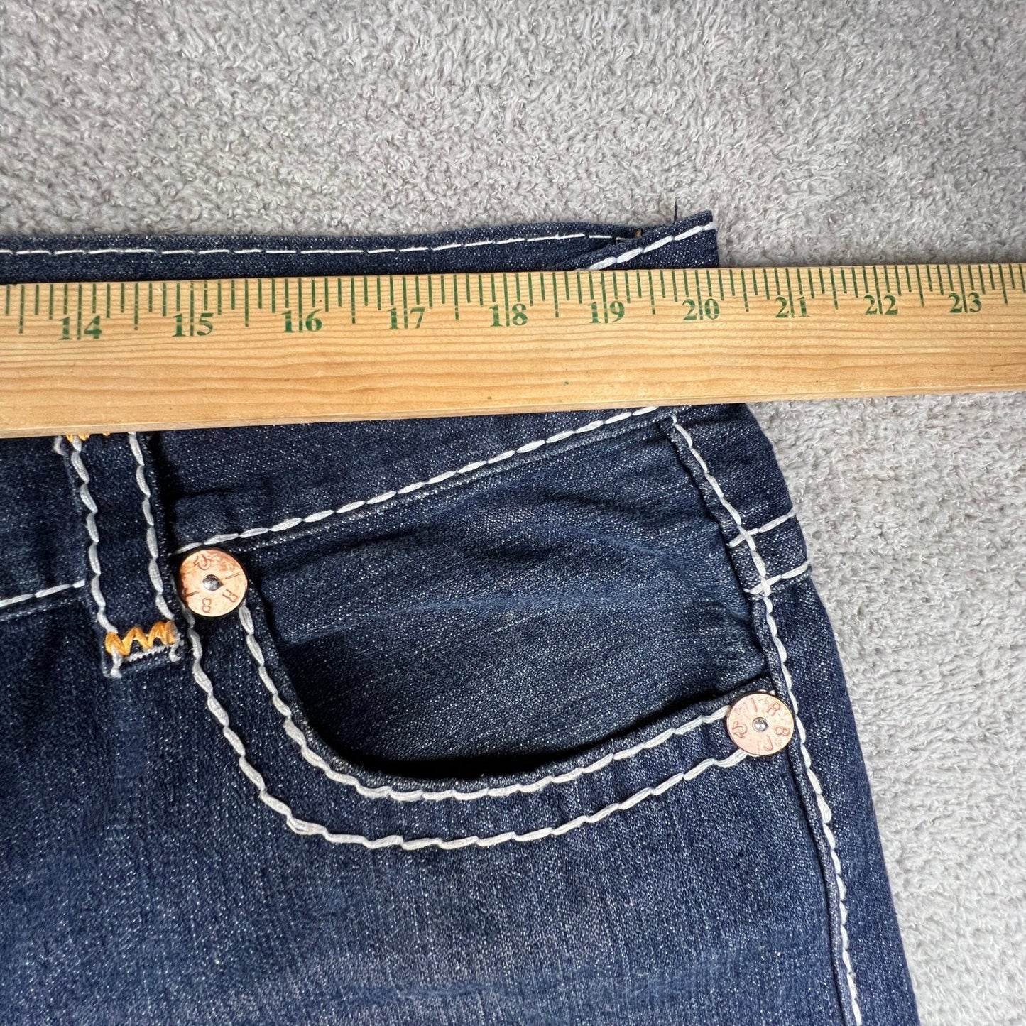 True Religion Joey Super T Jeans Mens 40 Blue Contrast Stitch Made in USA Y2K