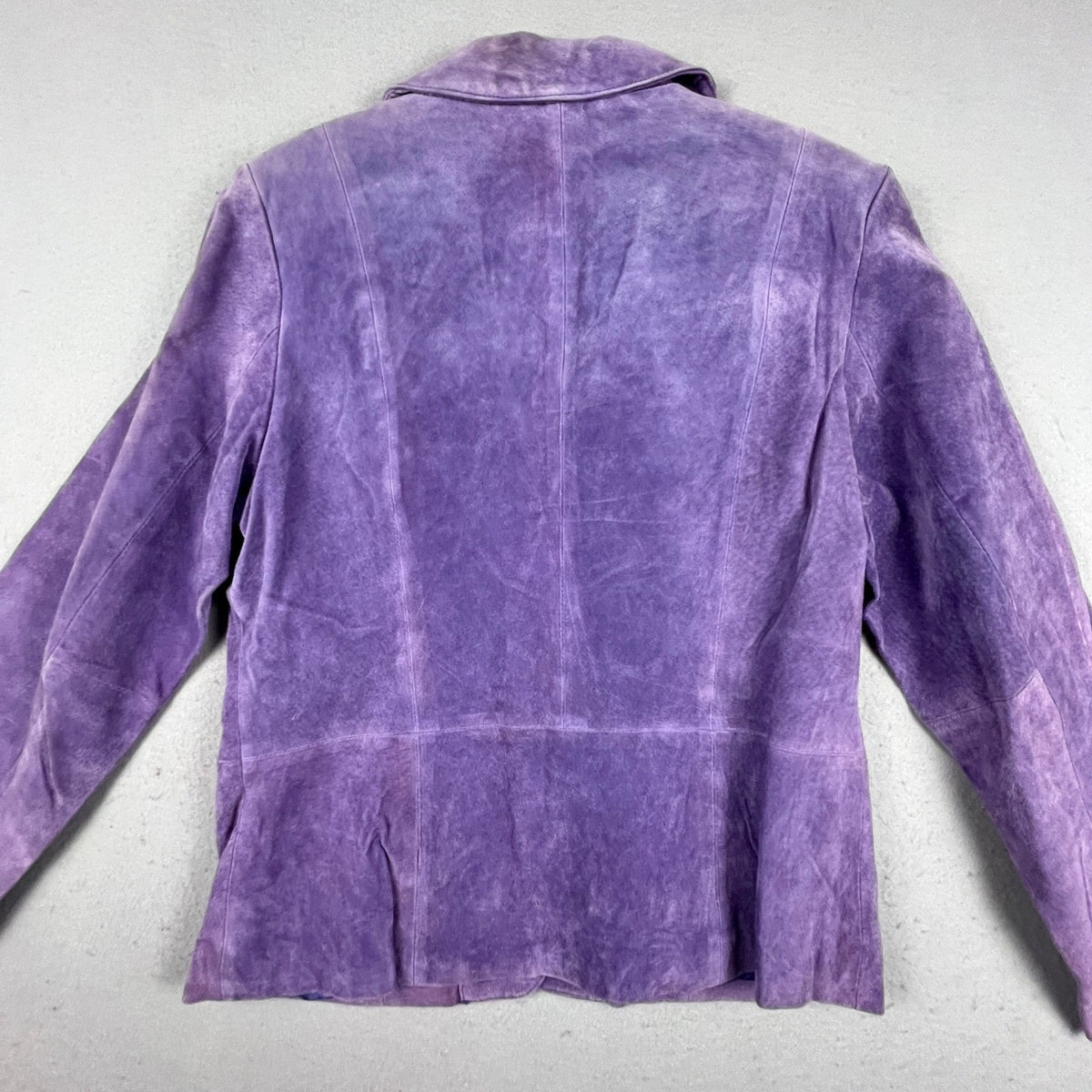 Tower Hill Collection Suede Blazer Women 12 Purple Genuine Leather Vintage Coat