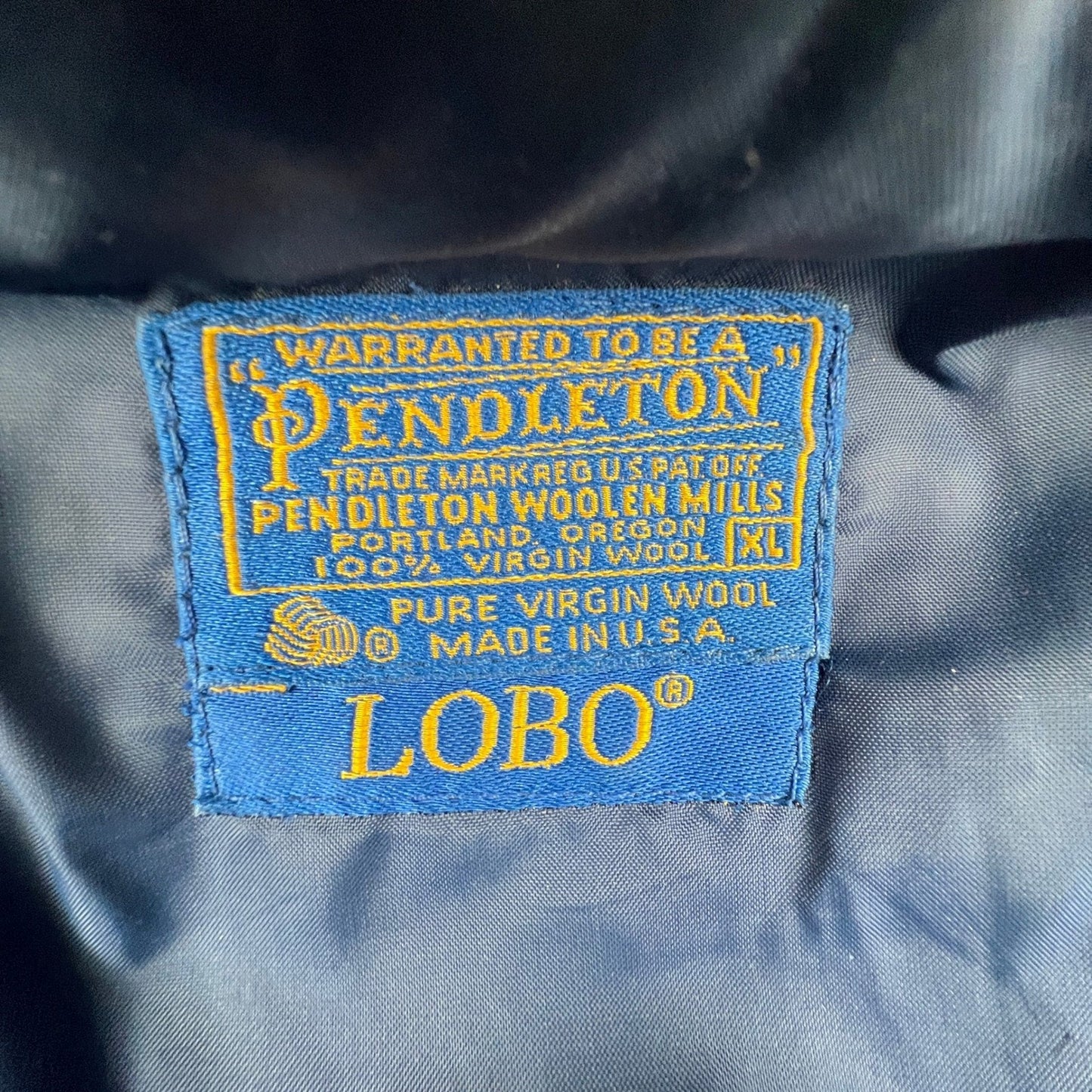 Vintage Pendleton Lobo Wool Bomber Jacket Mens XL Blue Brown Vintage Thinsulate