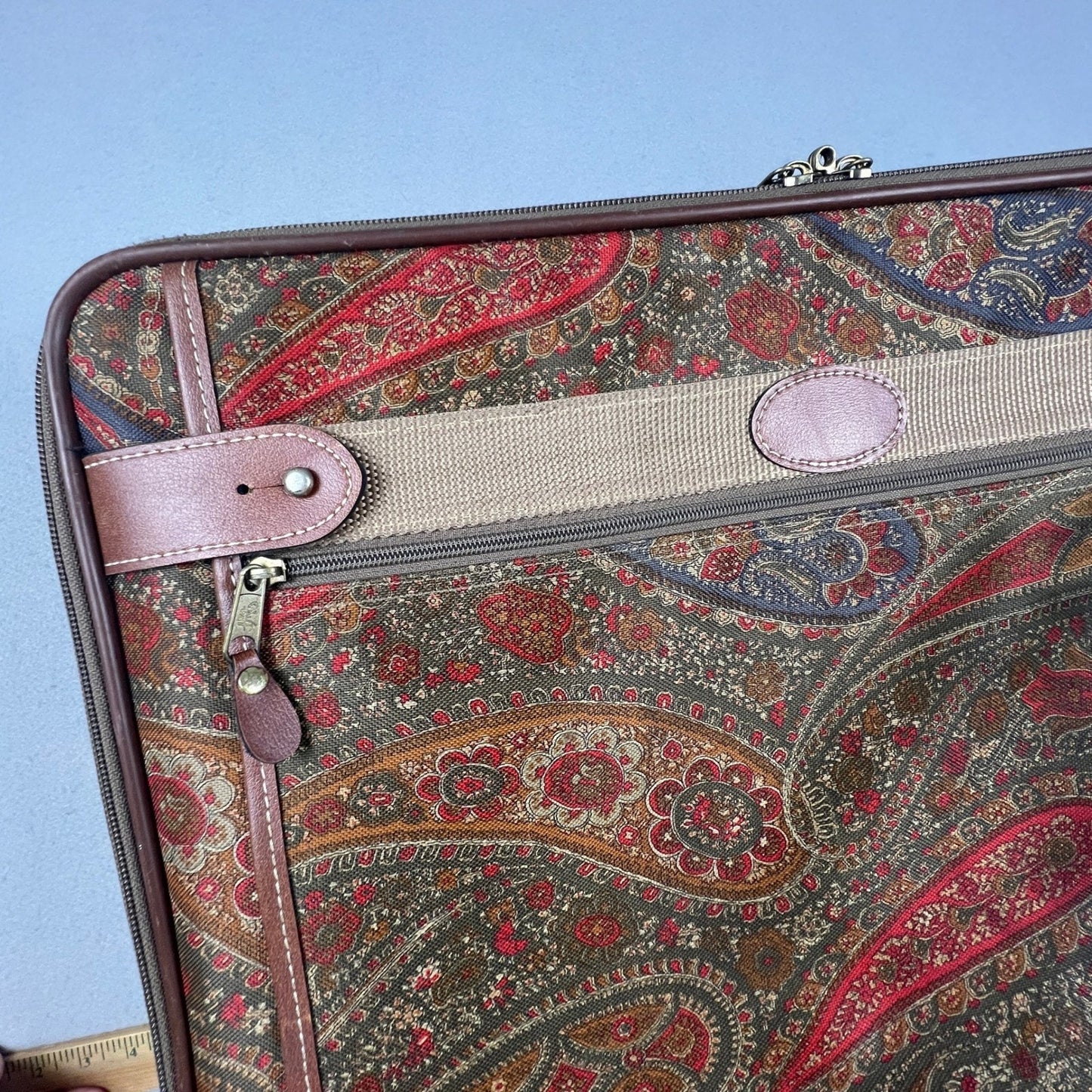 VTG DVF Diane von Furstenberg Suitcase Unisex Large Brown Paisley Carry On Bag