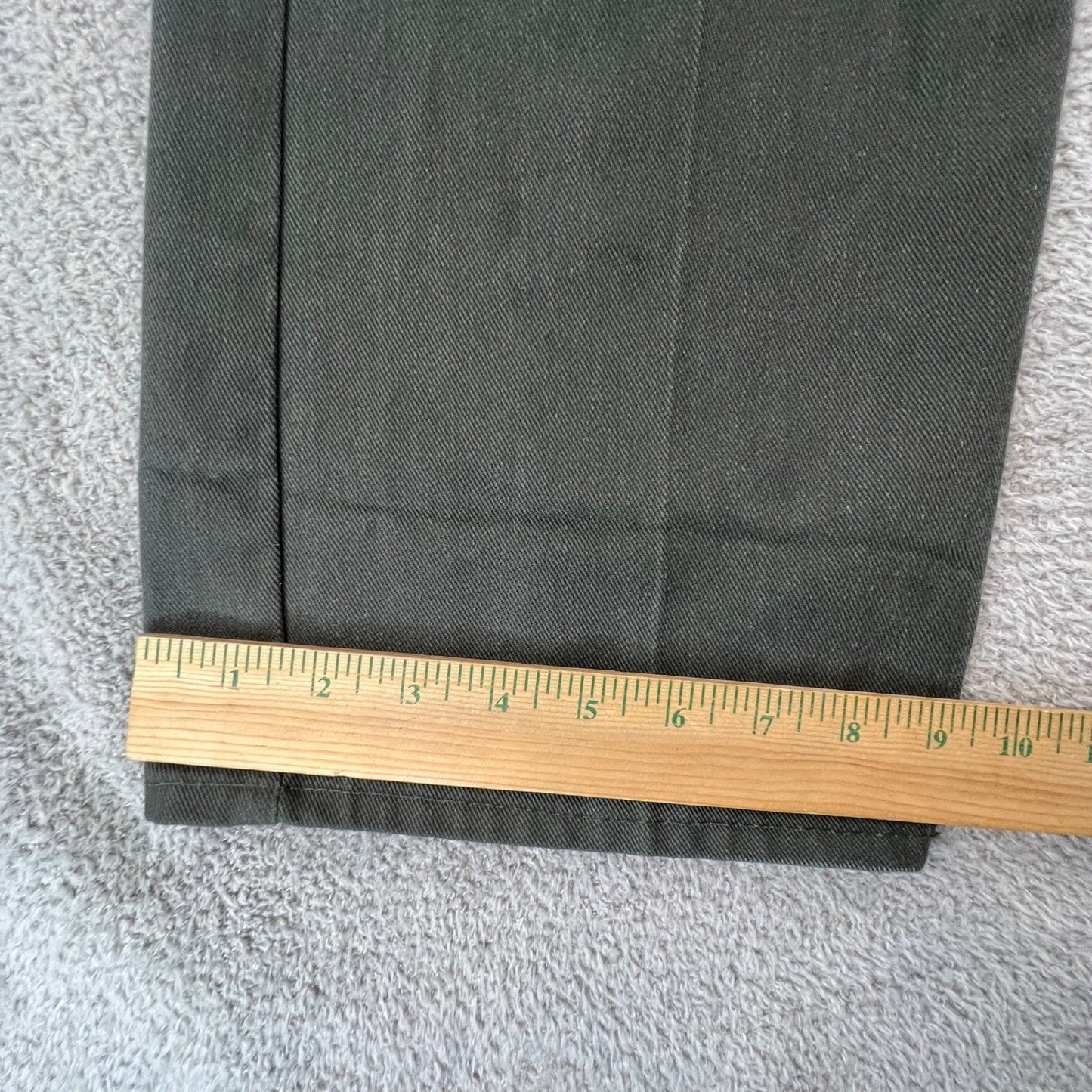 Vintage Work Pants Mens 31x31 Green No-Iron Twill Straight Leg Trousers