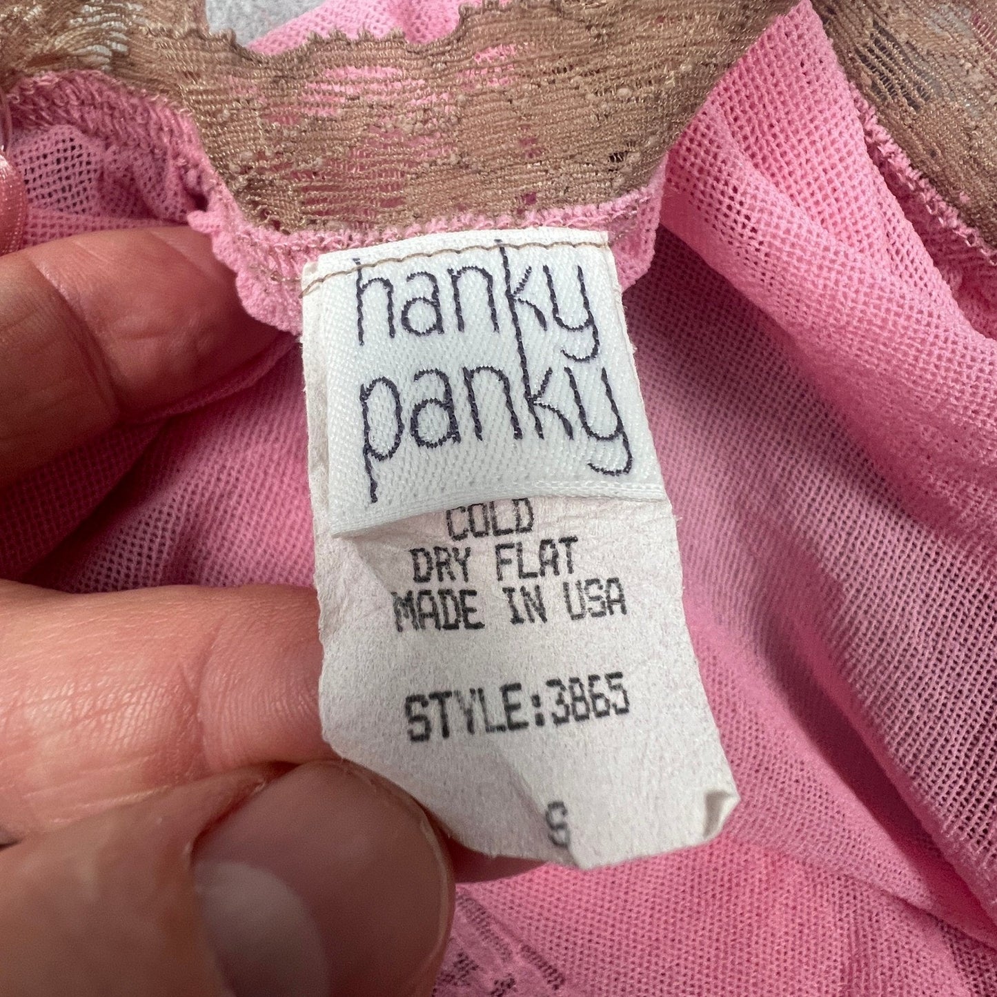 VTG Y2K Babydoll Camisole Women S Pink Brown Lace Mesh Chemise Nightgown