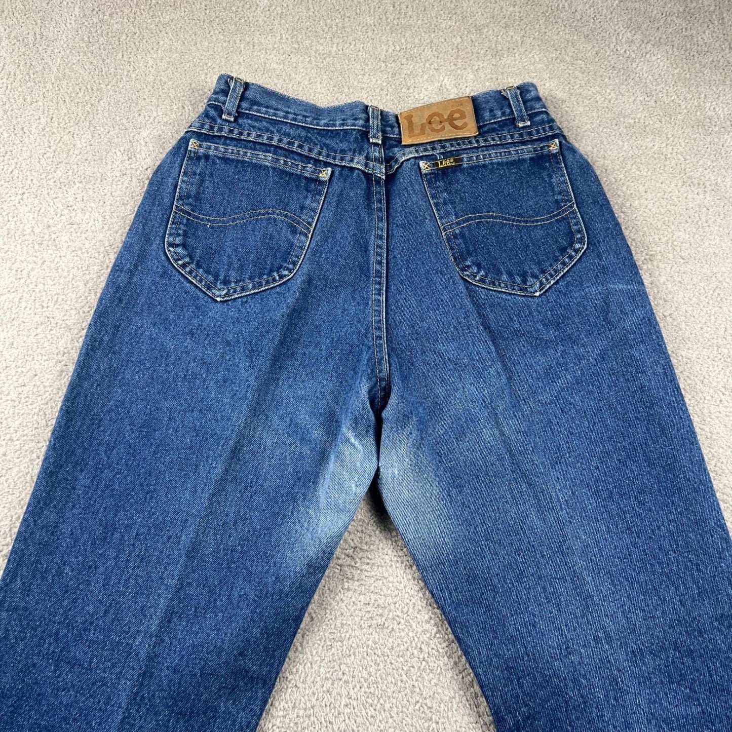 Vintage Lee Riders Jeans Womens 28 Blue High Waisted Straight Leg Denim