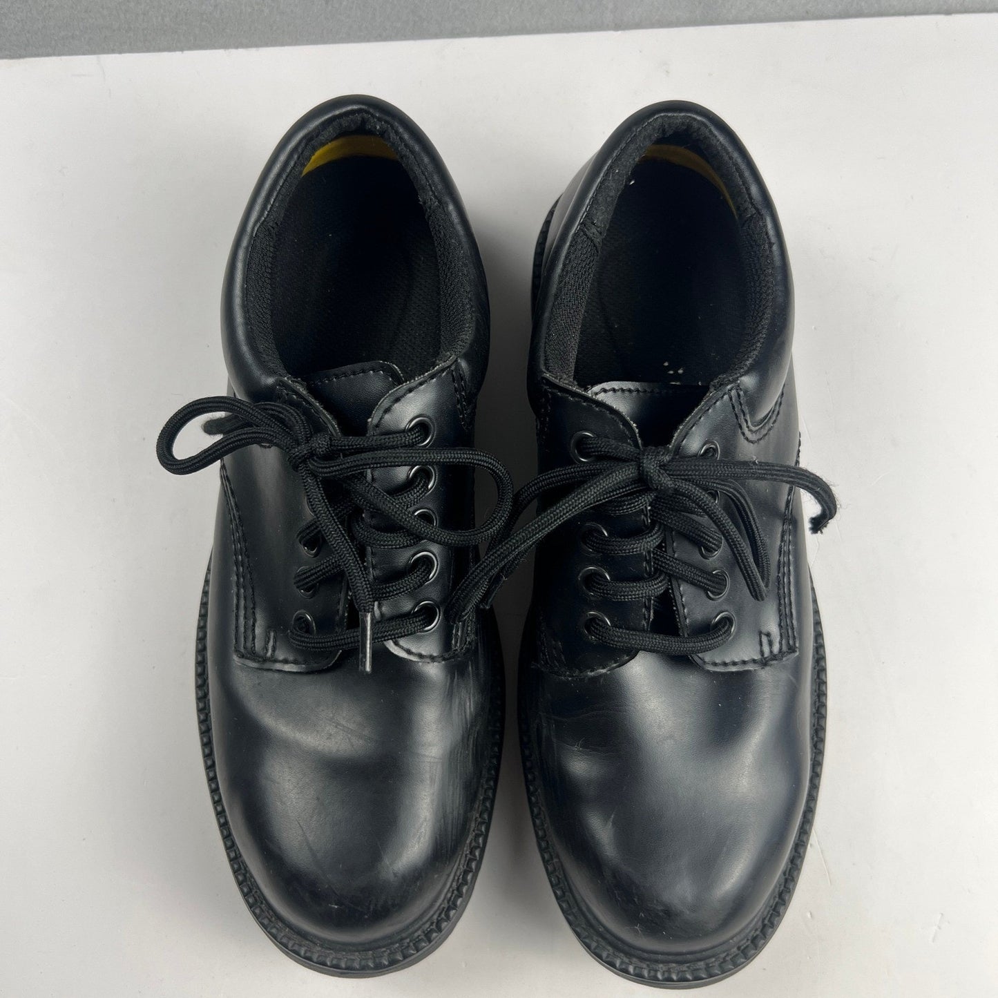 SafeTStep Slip Resistant Work Shoes Mens 7 Black Lace Up Oxford Dark Academia