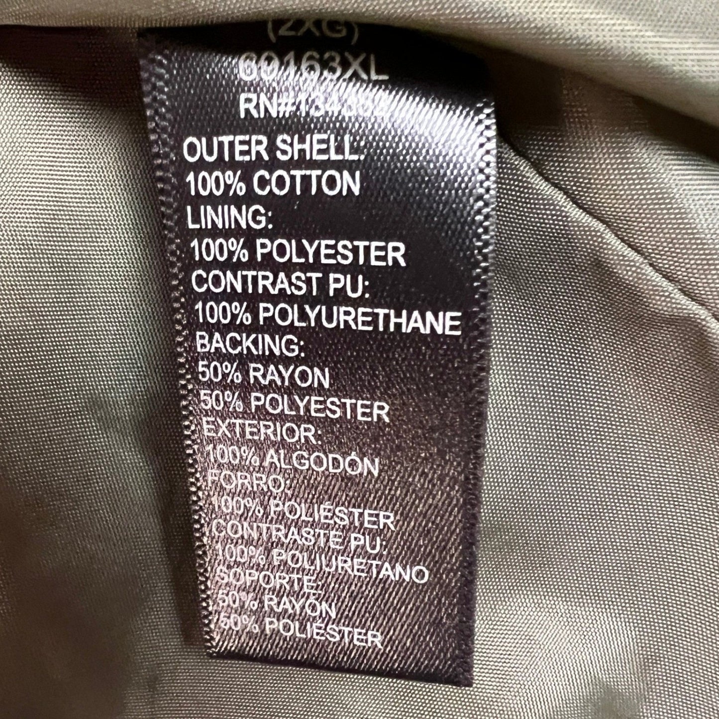 Ambiance Utility Jacket Womens 2XL Drawstring Waist Zip Front Collar Olive Green