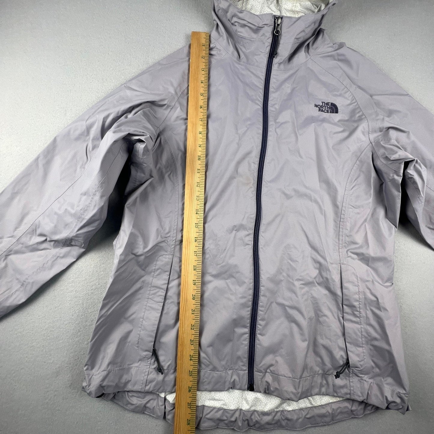The North Face HyVent Rain Jacket Womens L Hooded Ripstop Windbreaker Hike