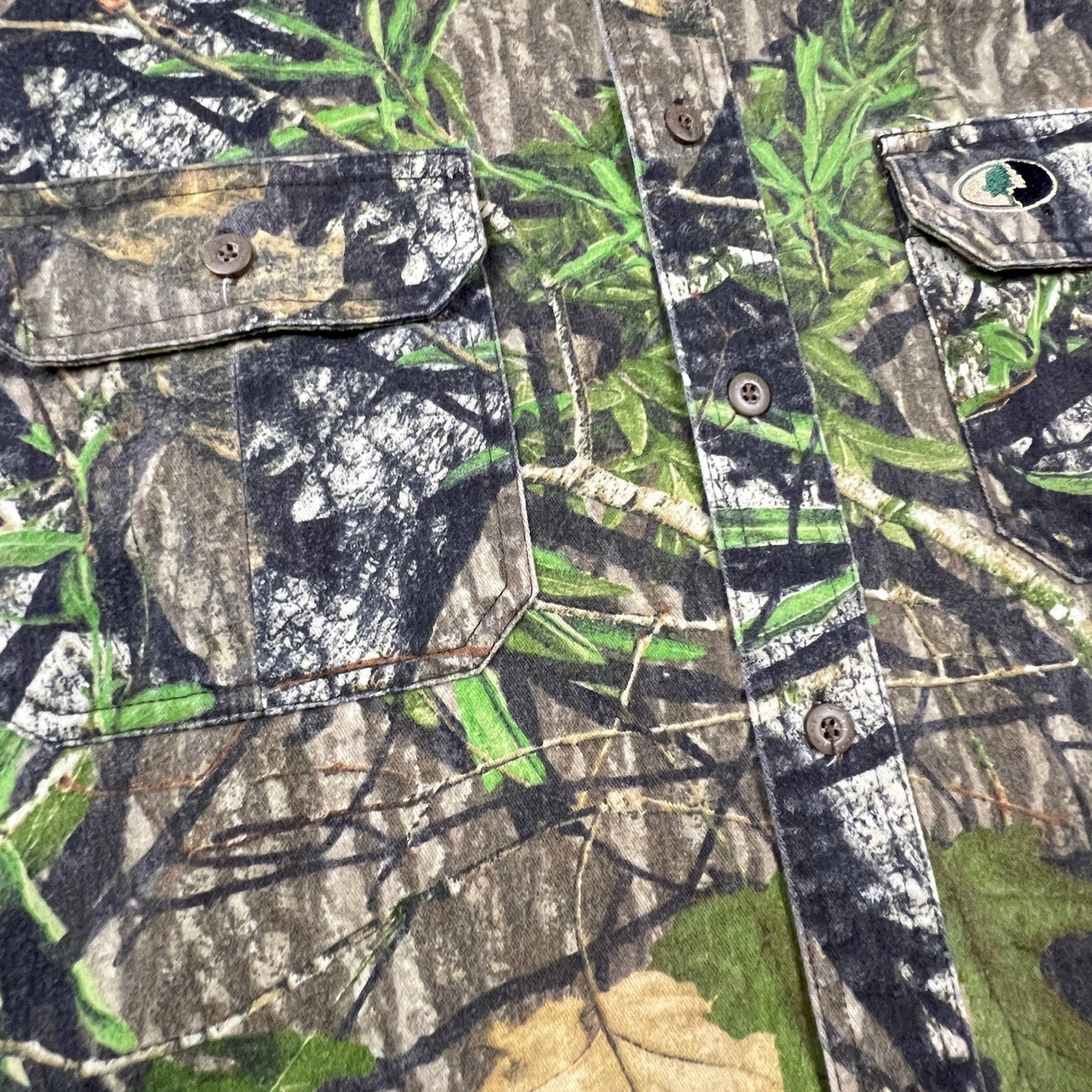 Mossy Oak Explorer Shirt Mens L Camo Long Sleeve Button Down Hunting Obsession