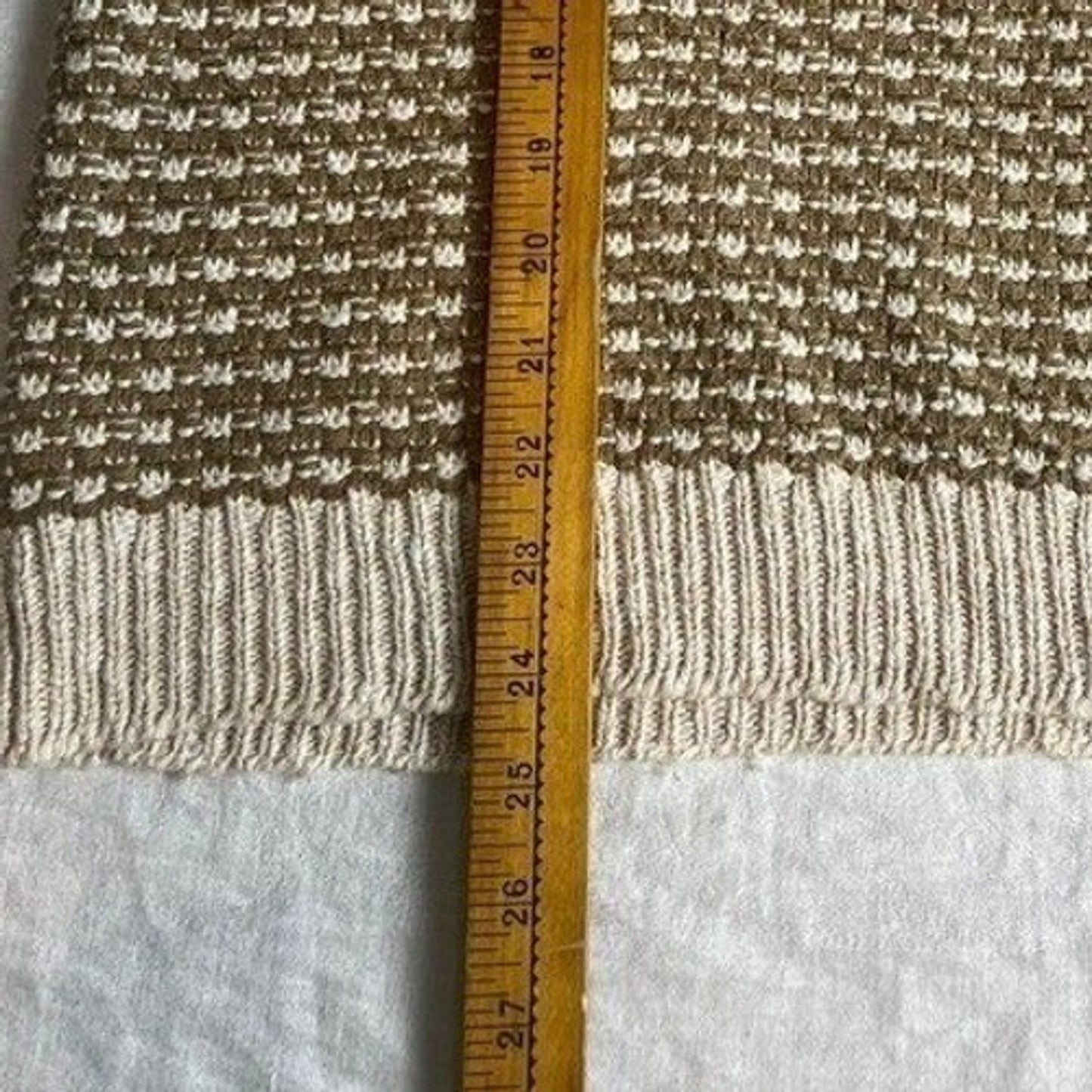 Vintage Cotton Knit Sweater M Striped Made USA Crewneck Old Glory