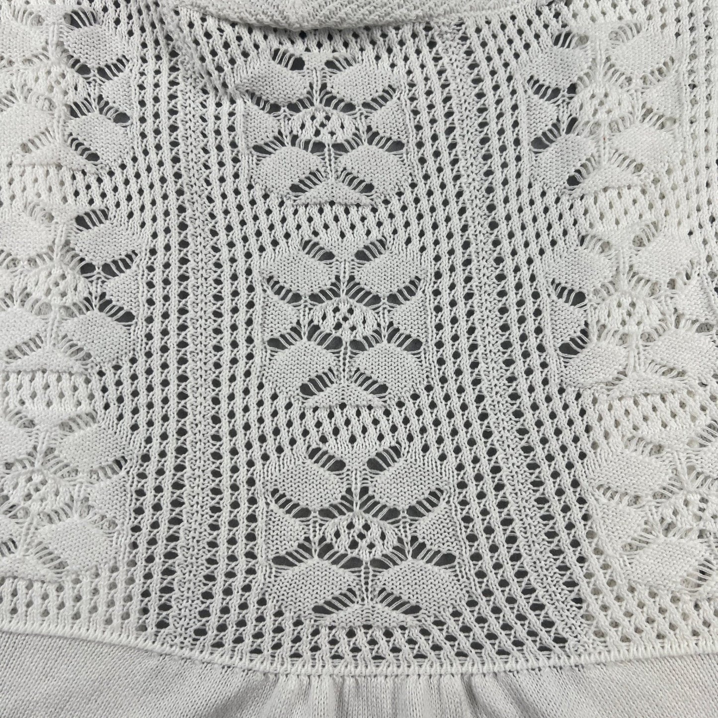 Torrid Cardigan Sweater Womens 1 White Pointelle Crochet Open Front Shrug Boho