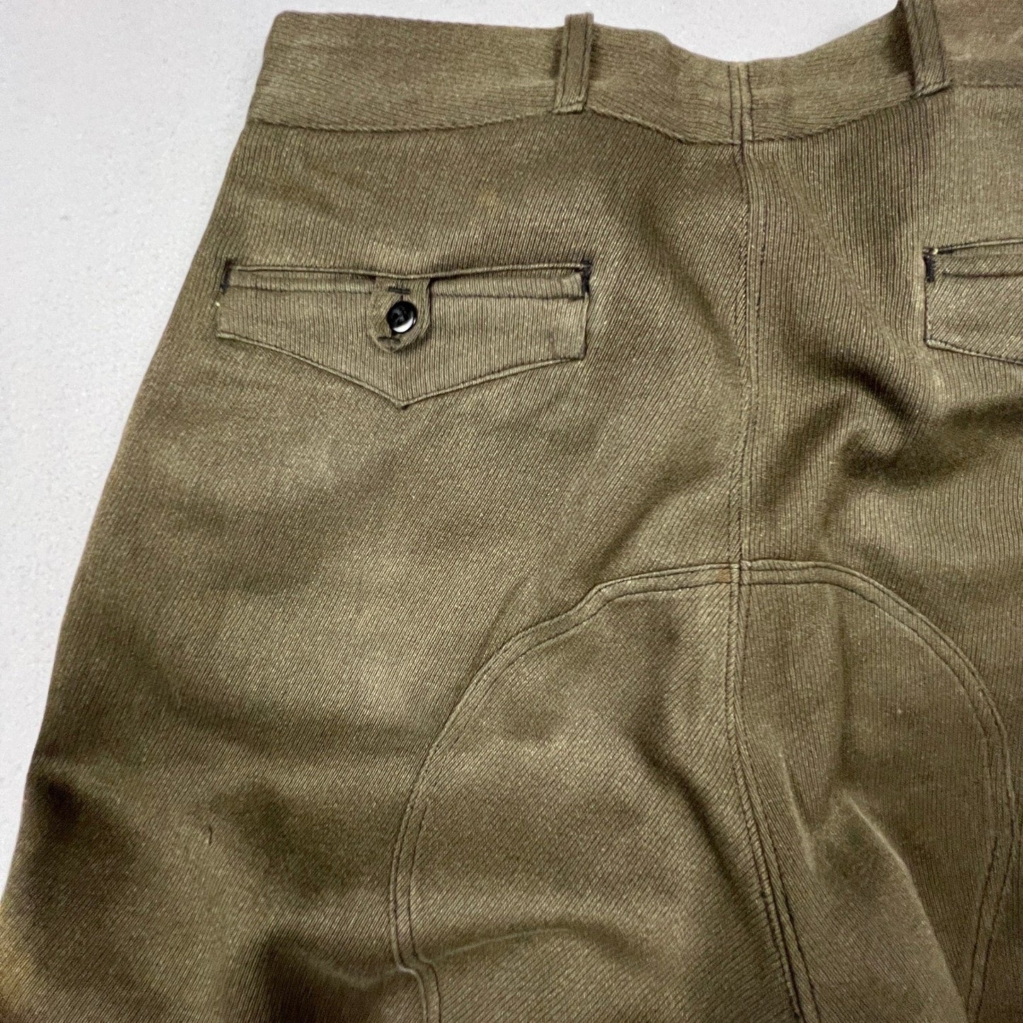 VTG 1940s Wool Riding Breeches Jodhpurs Button Cuff Equestrian Military Style
