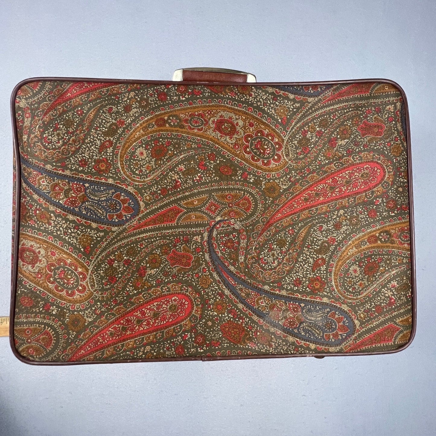 VTG DVF Diane von Furstenberg Suitcase Unisex Large Brown Paisley Carry On Bag