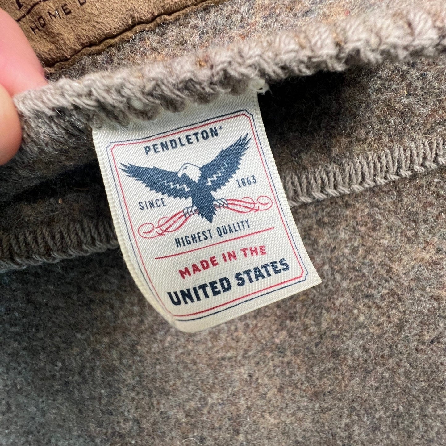 VTG Pendleton Home Collection Wool Yakima Camp Blanket Mineral Umber Stripe