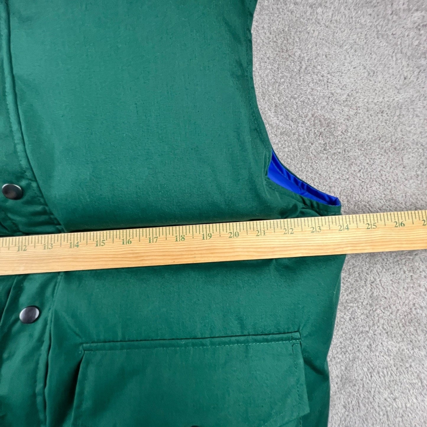 Outdoor Exchange Reversible Puffer Vest Mens XL Green Blue Down Gorpcore Hiking